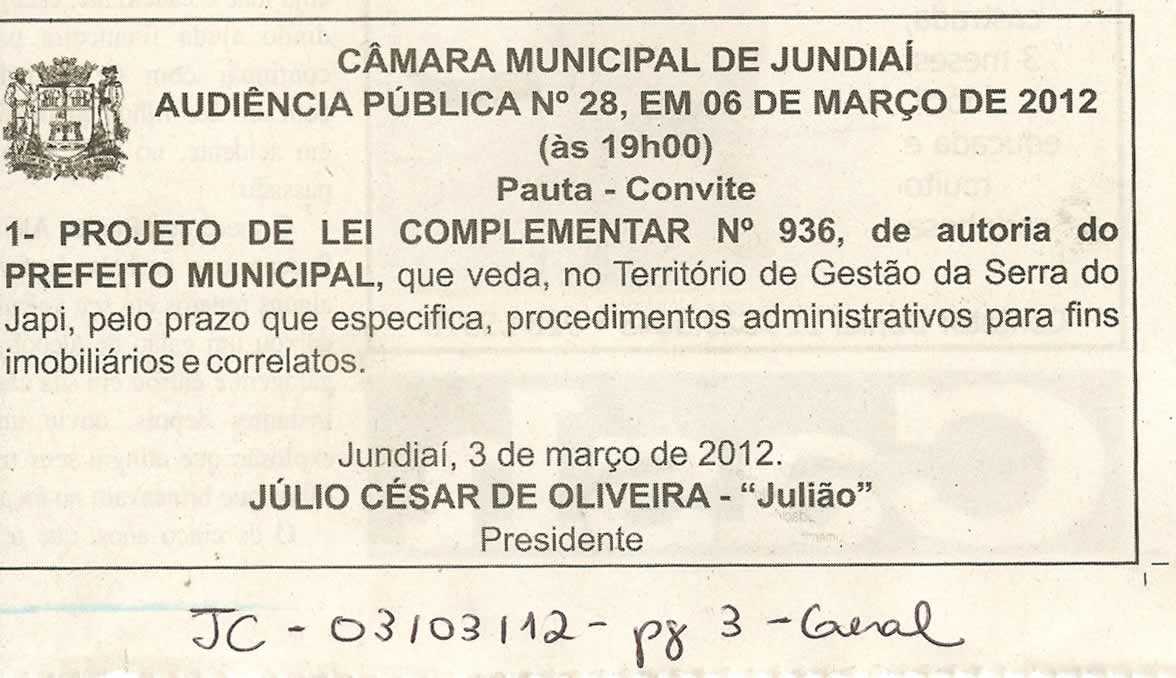 Jornal da Cidade - 03/03/2012