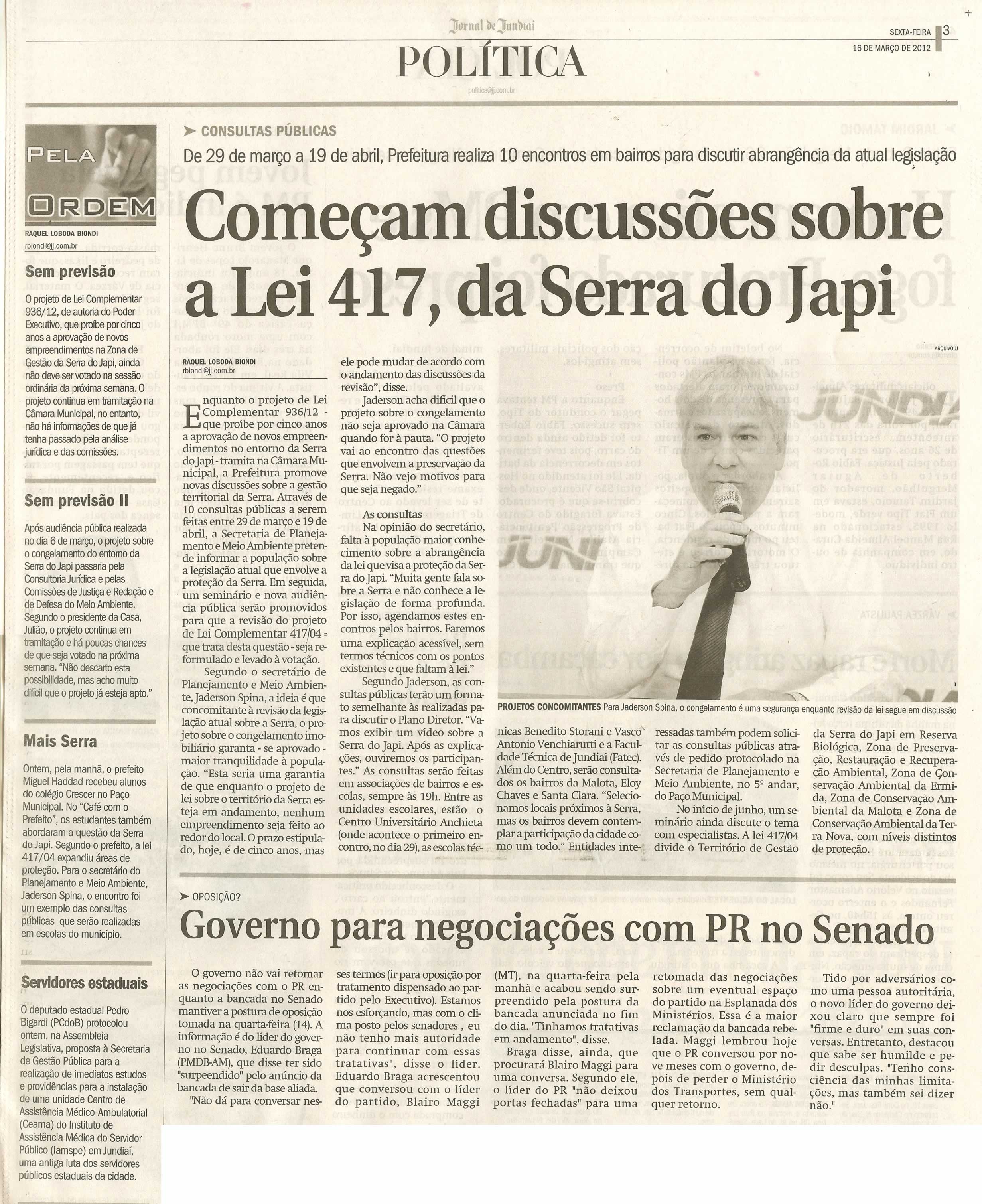 Jornal de Jundiaí - 16/03/2012