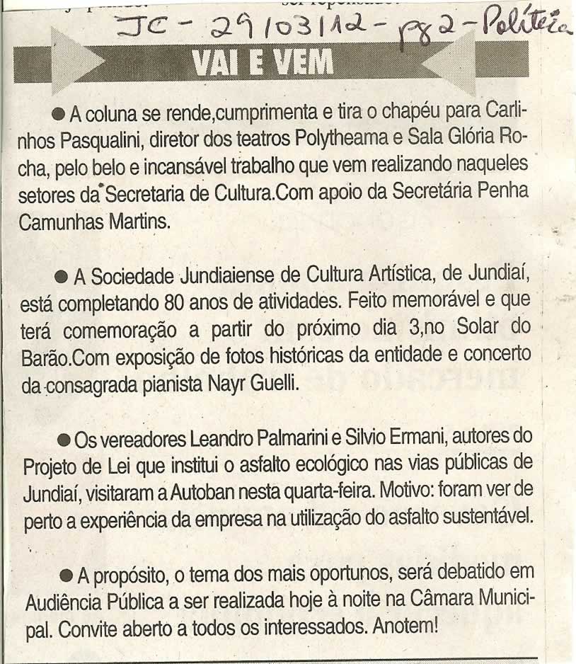 Jornal da Cidade - 29/03/2012