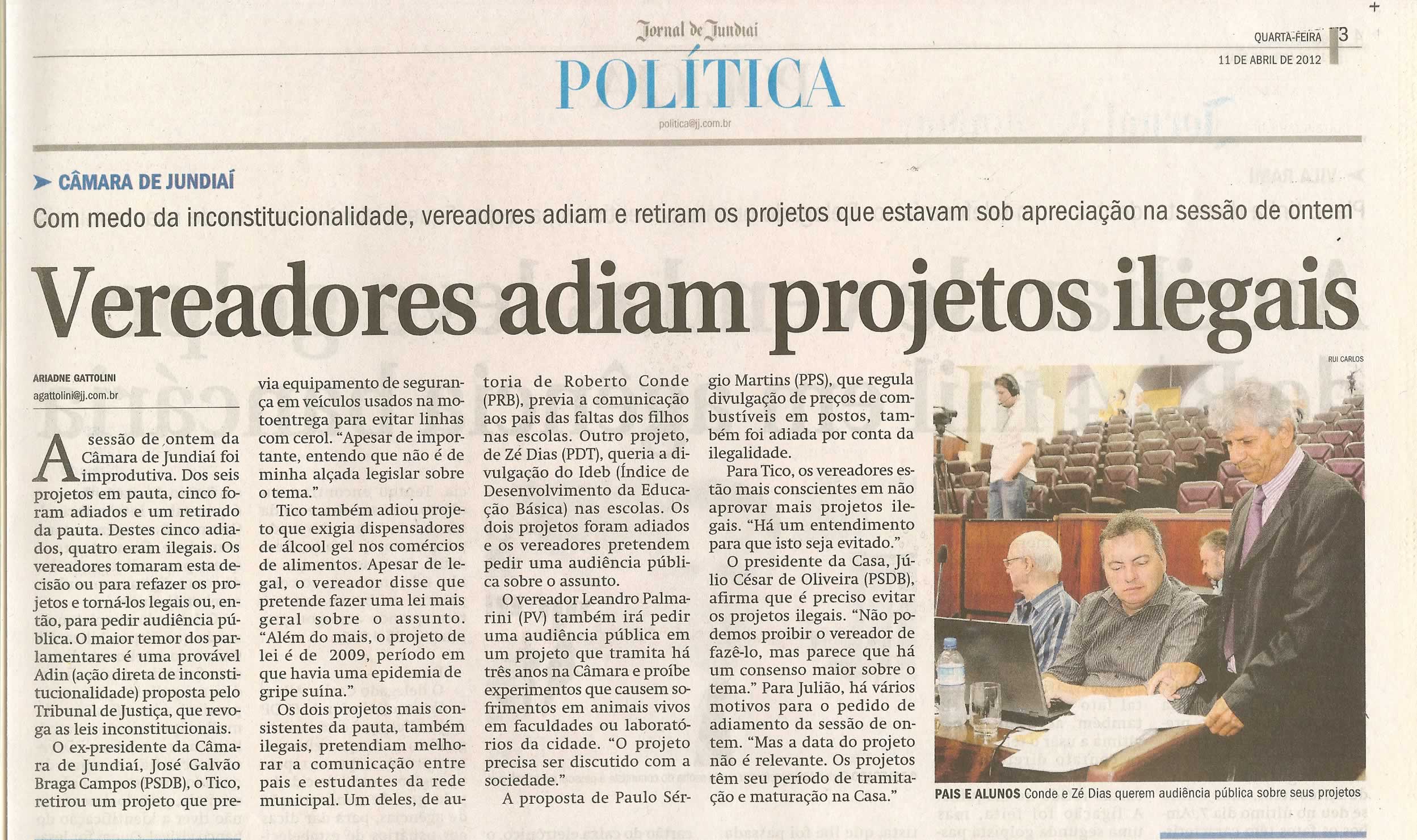 Jornal de Jundiaí - 11/04/2012