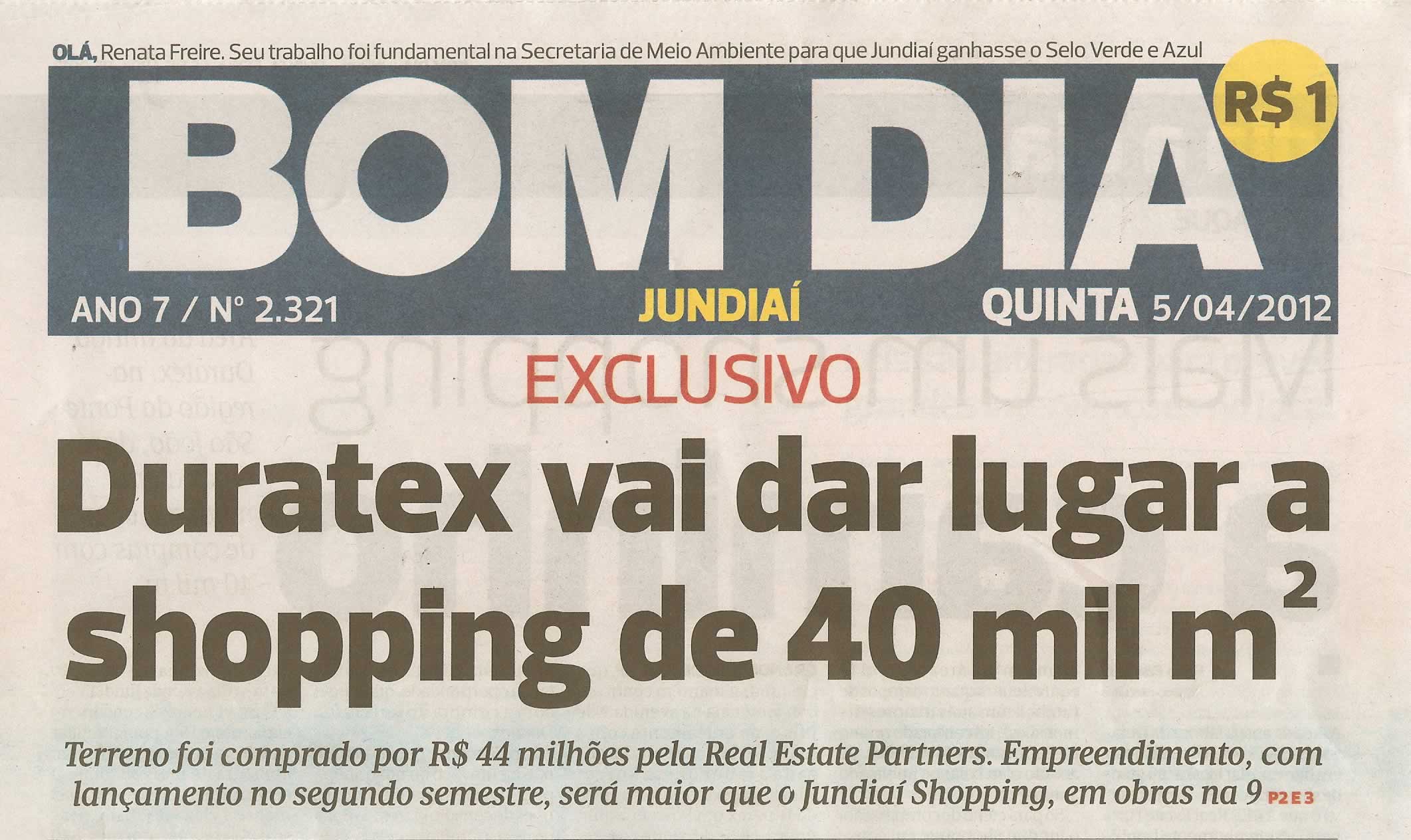 Bom Dia Jundiaí - 05/04/2012