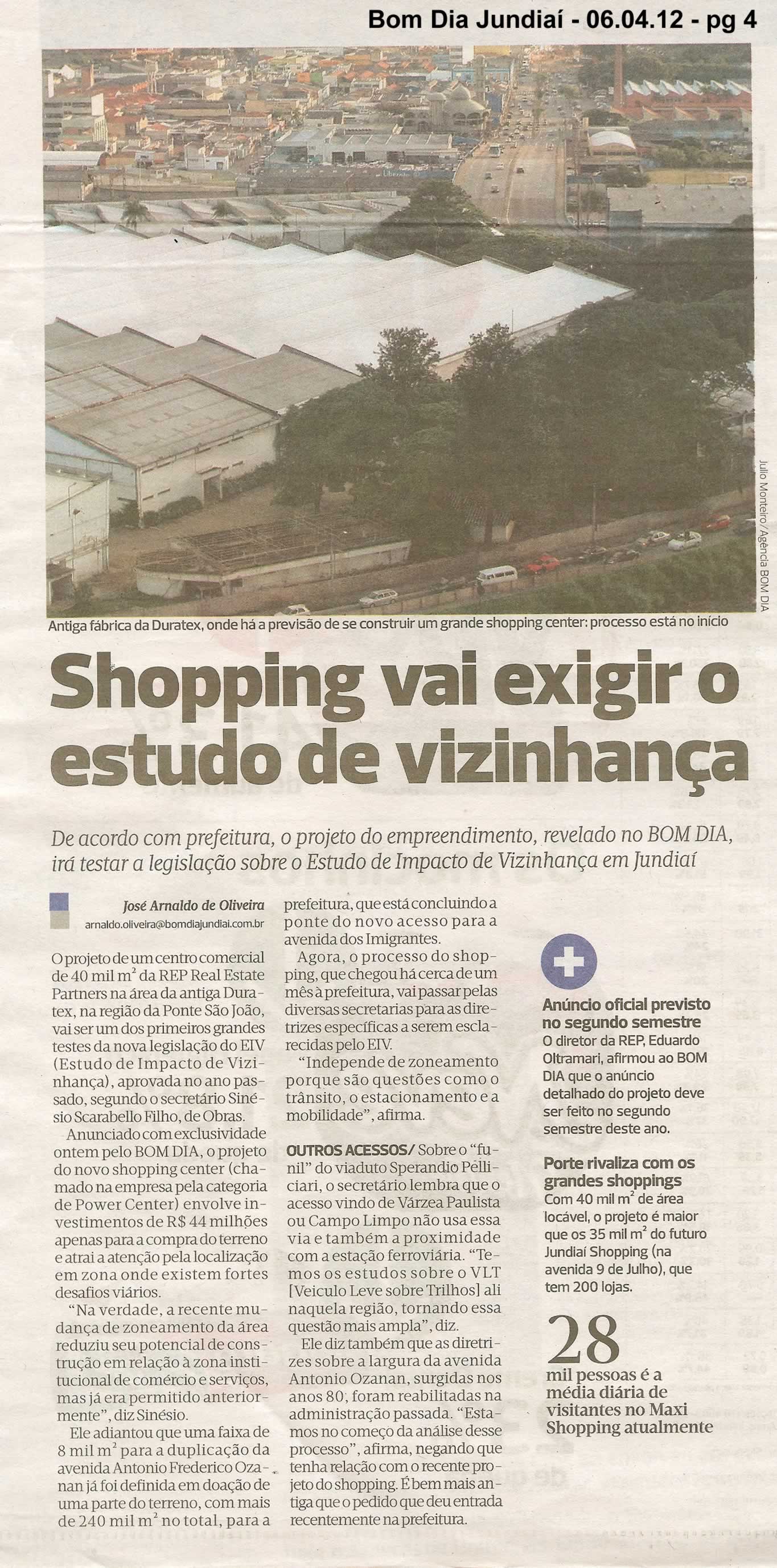 Bom Dia Jundiaí - 06/04/2012
