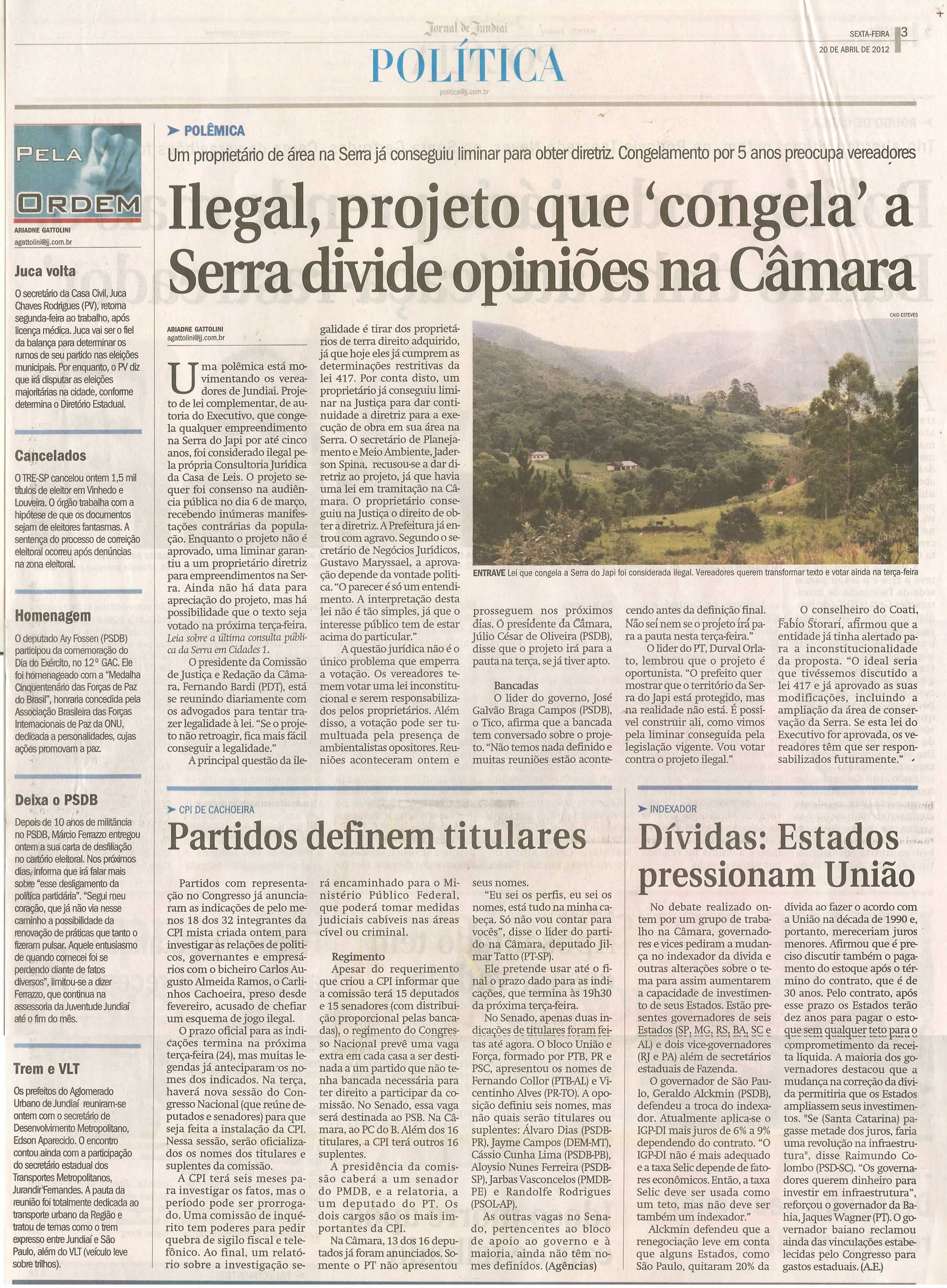 Jornal de Jundiaí - 20/04/2012
