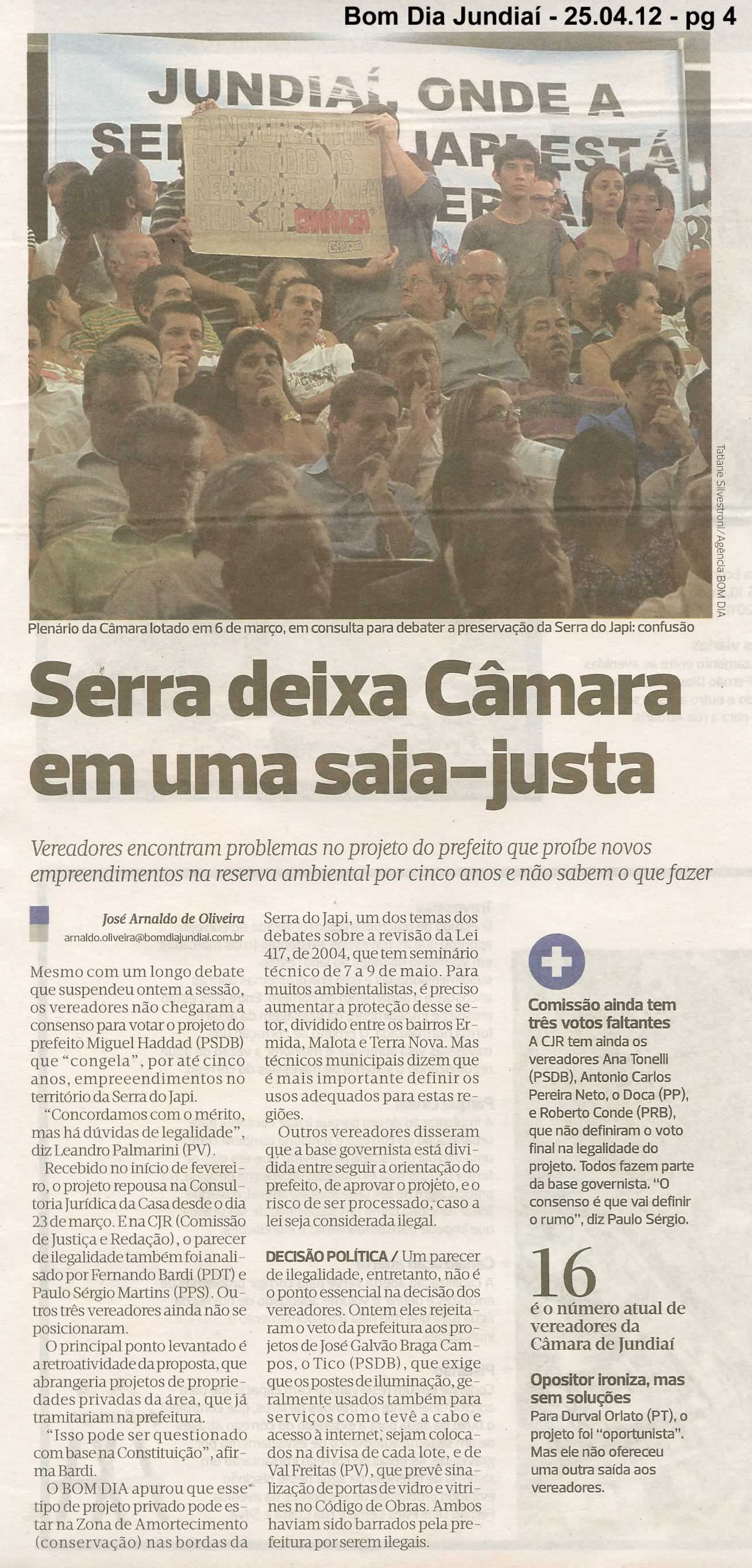 Bom Dia Jundiaí - 25/04/2012