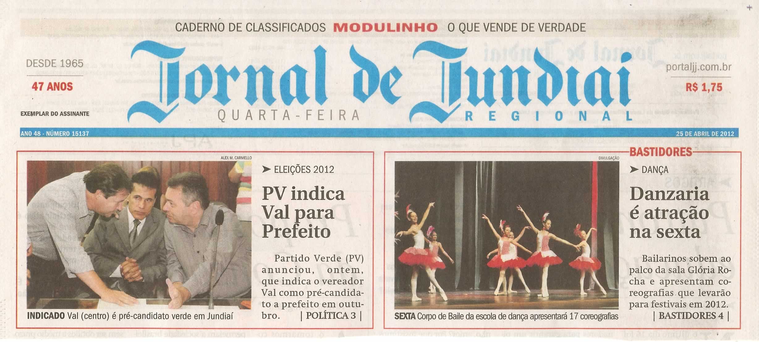Jornal de Jundiaí - 25/04/2012