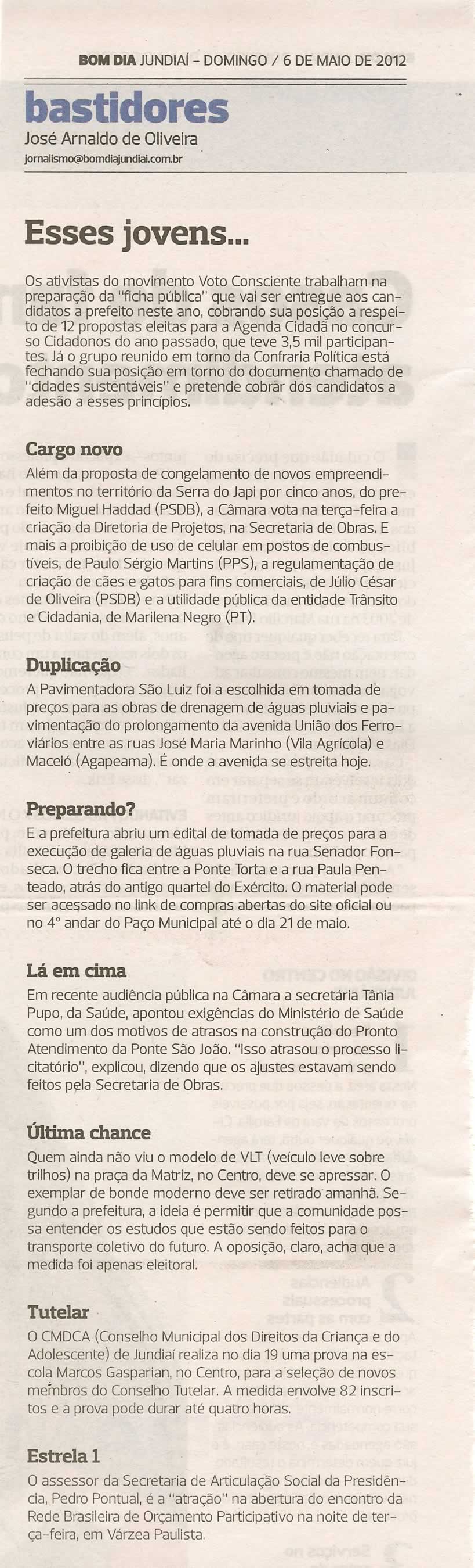 Bom Dia Jundiaí - 06/05/2012