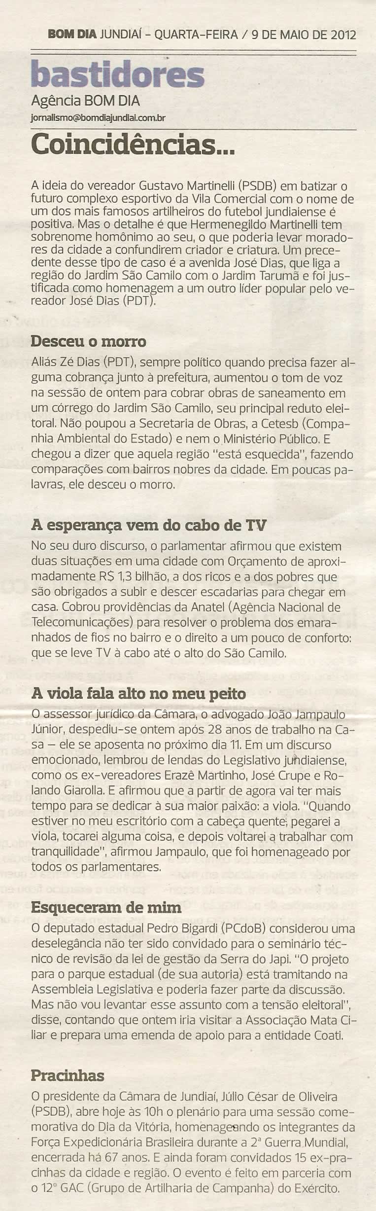 Bom Dia Jundiaí - 09/05/2012