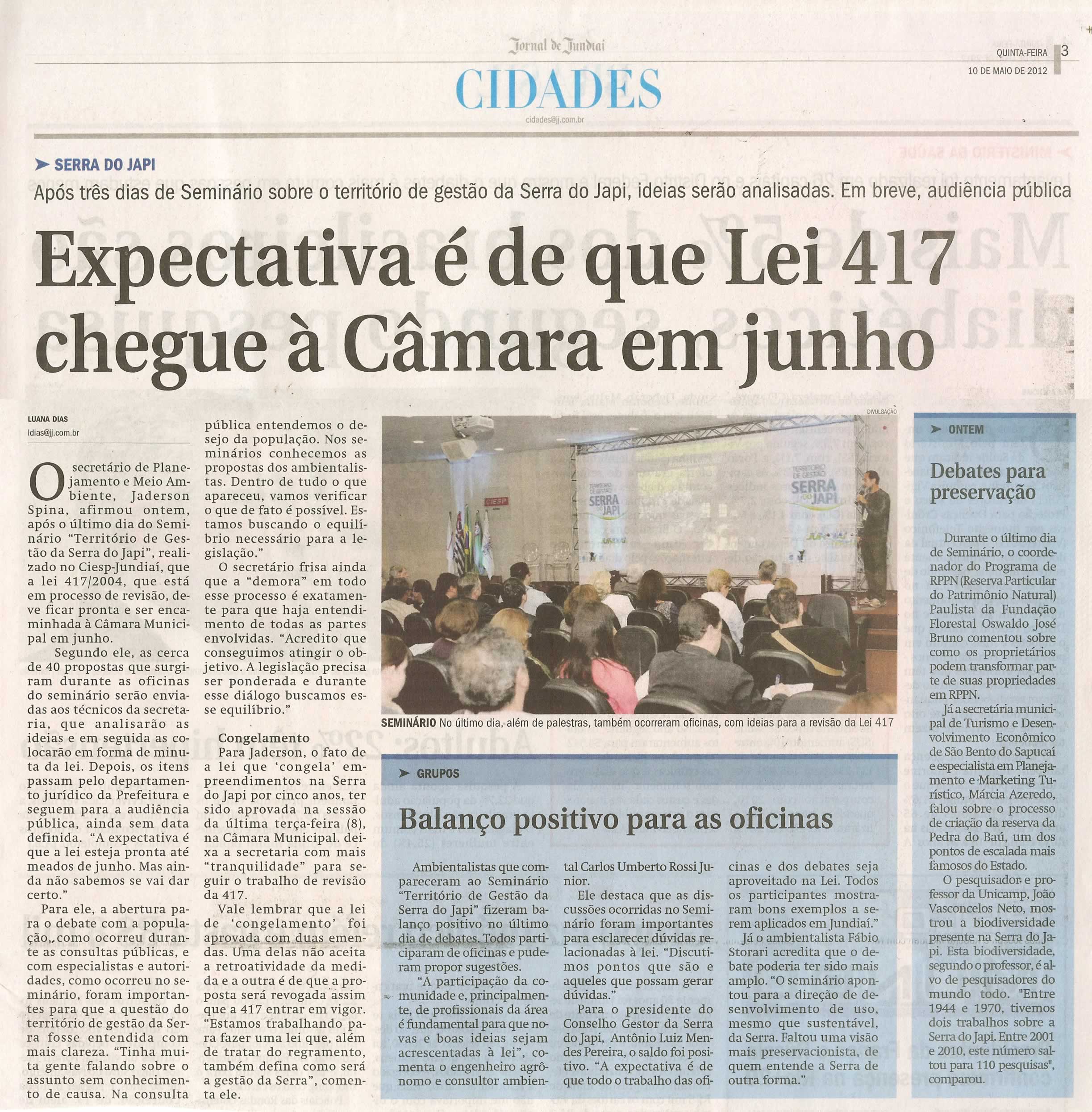 Jornal de Jundiaí - 10/05/2012