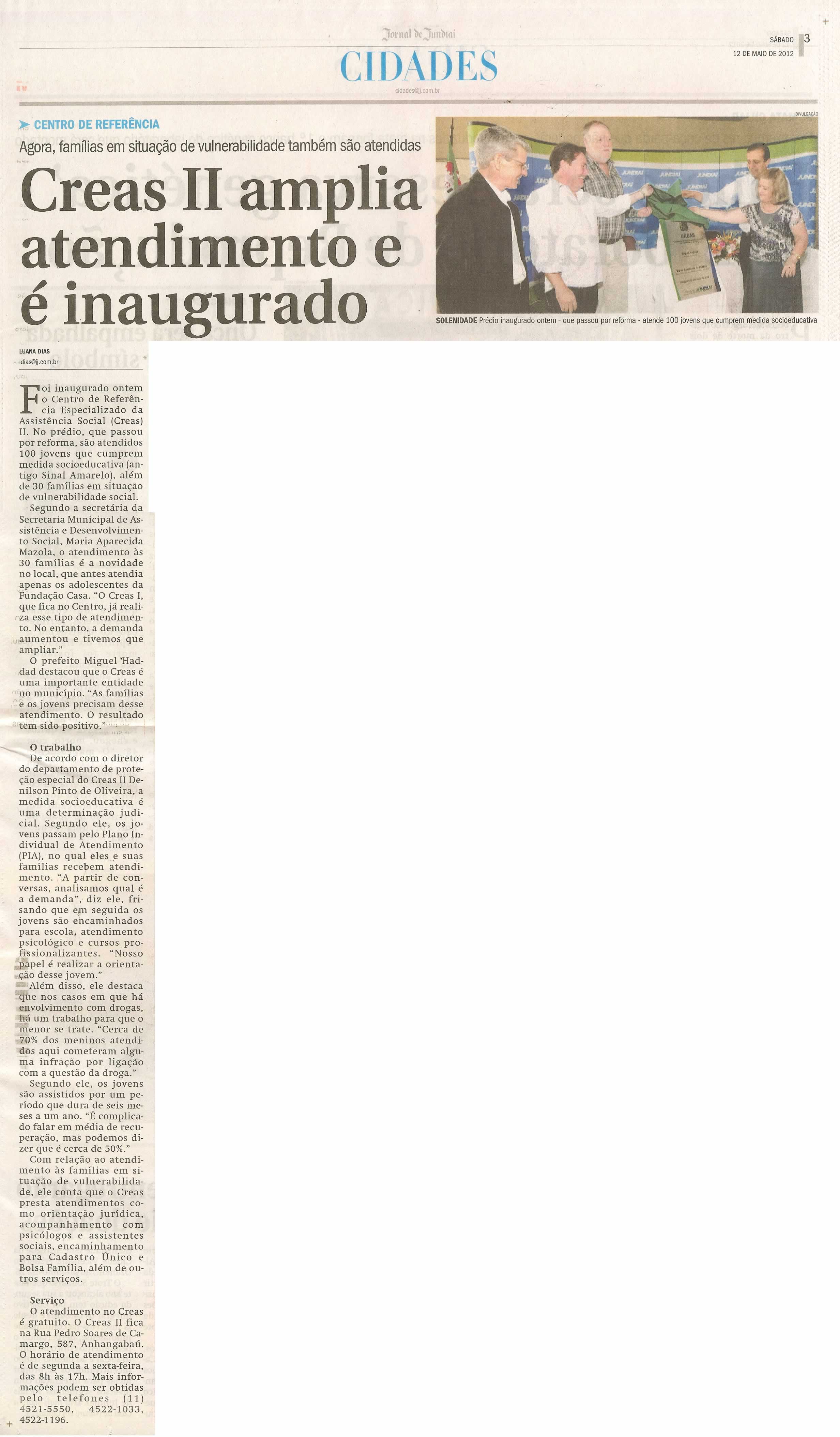 Jornal de Jundiaí - 12/05/2012