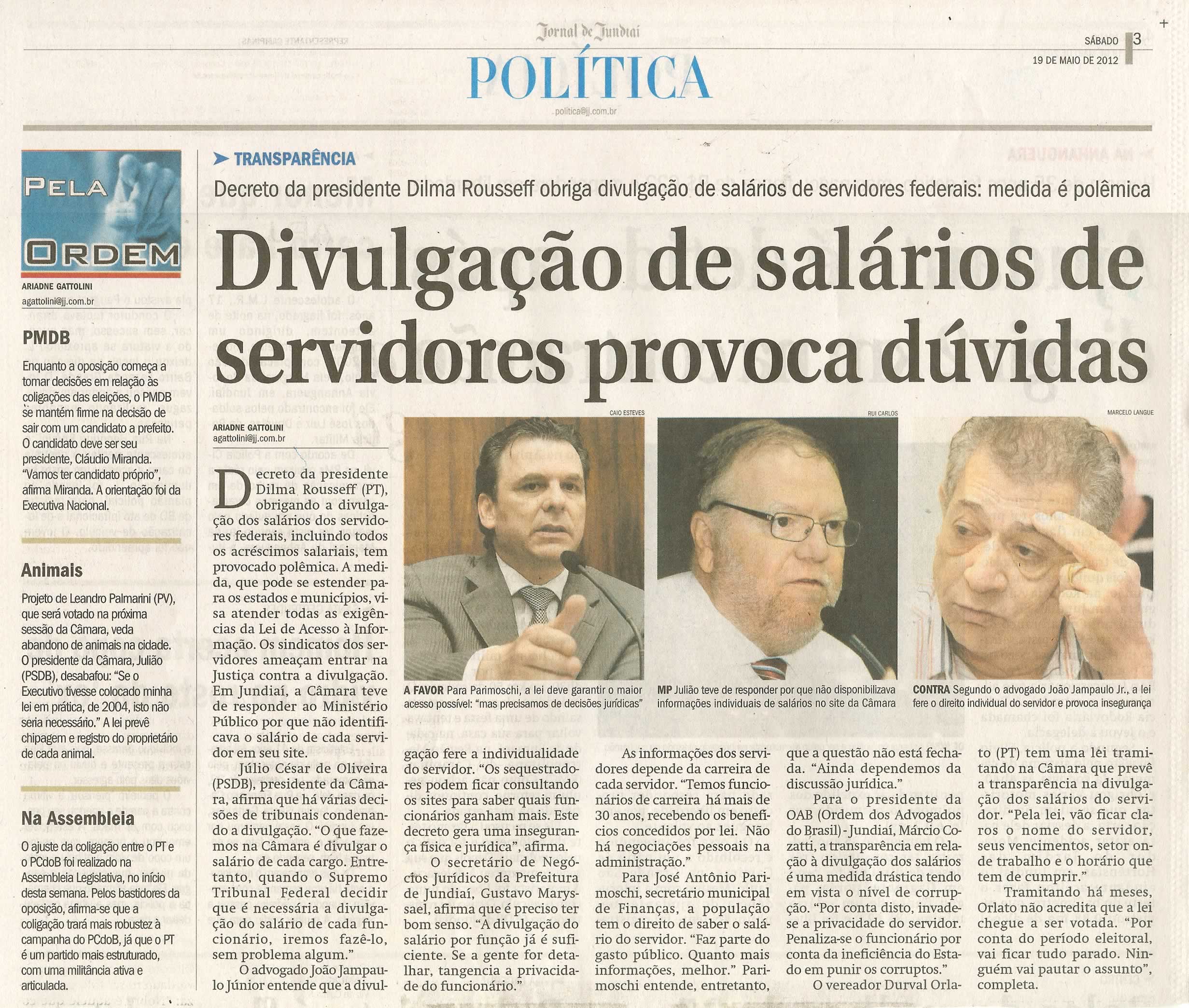 Jornal de Jundiaí - 19/05/2012