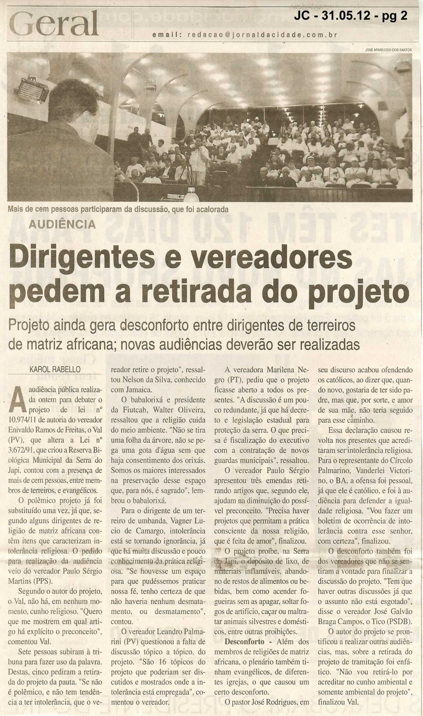 Jornal da Cidade - 31/05/2012