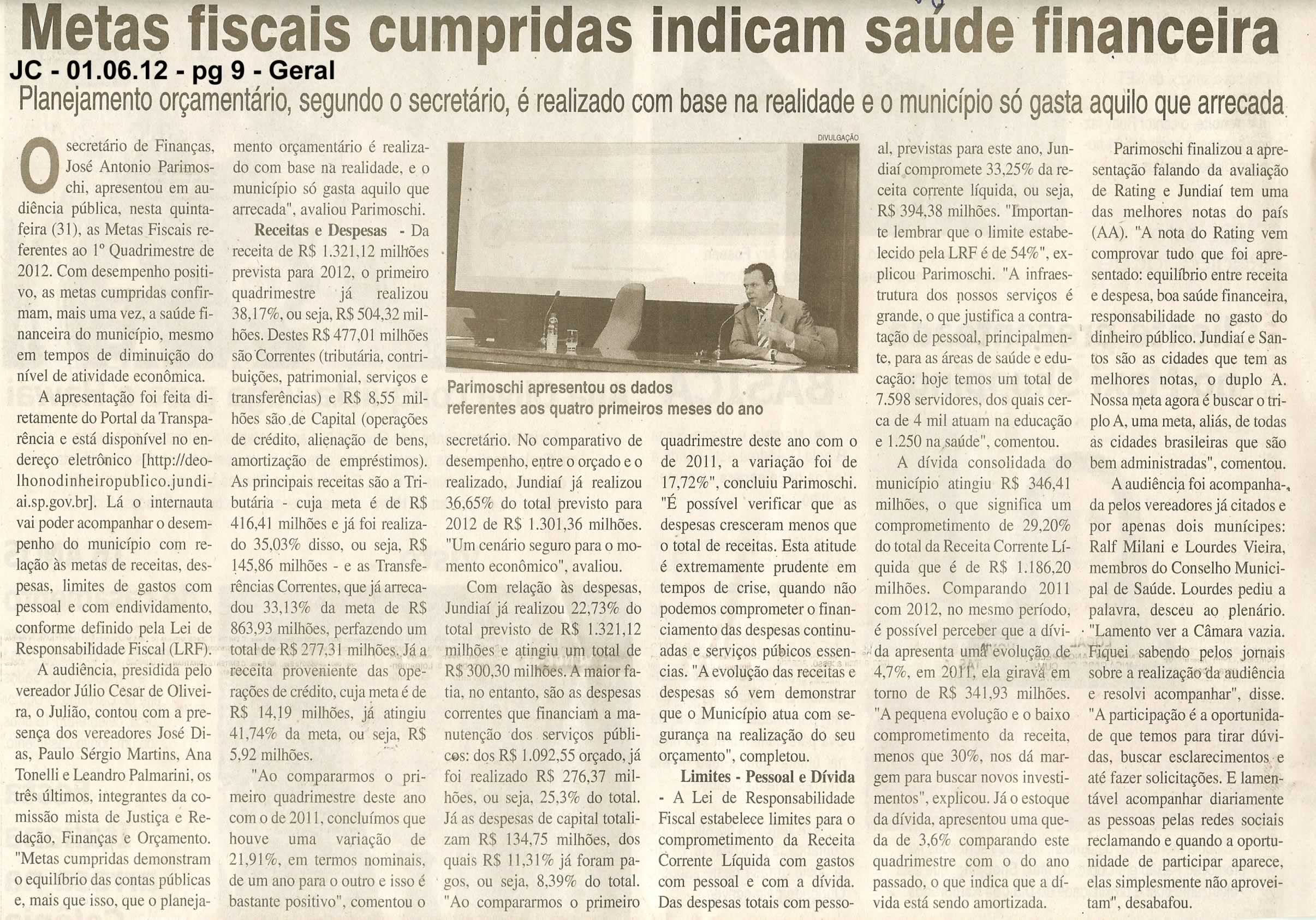 Jornal da Cidade - 01/06/2012