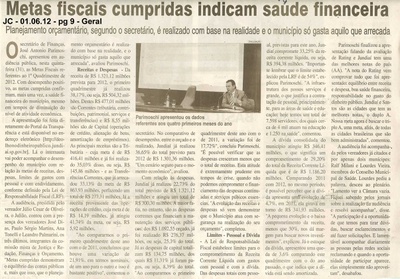 Jornal da Cidade - 01/06/2012