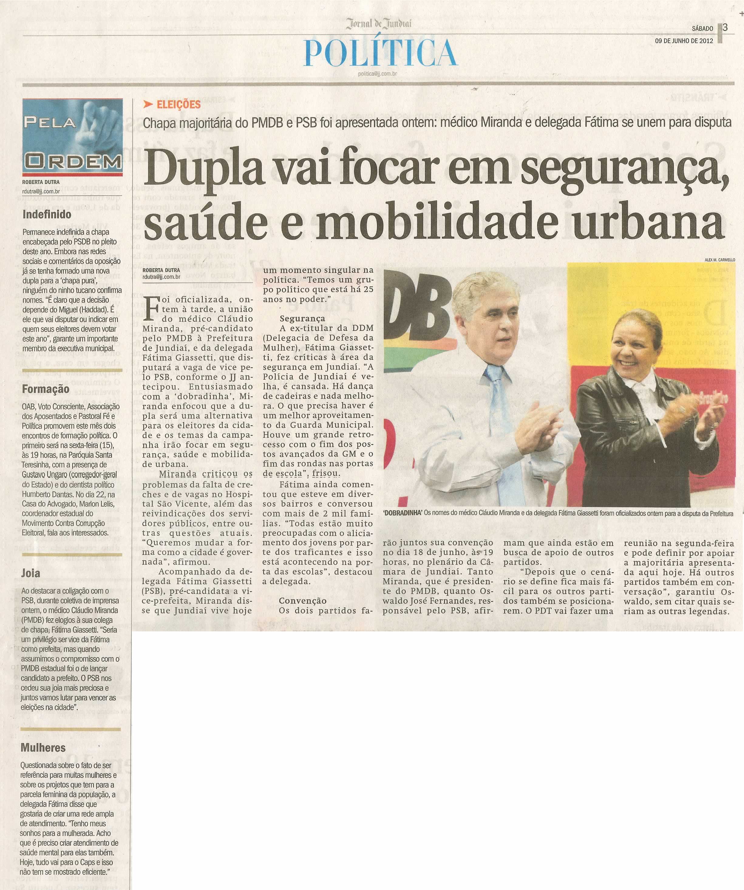 Jornal de Jundiaí - 09/06/2012