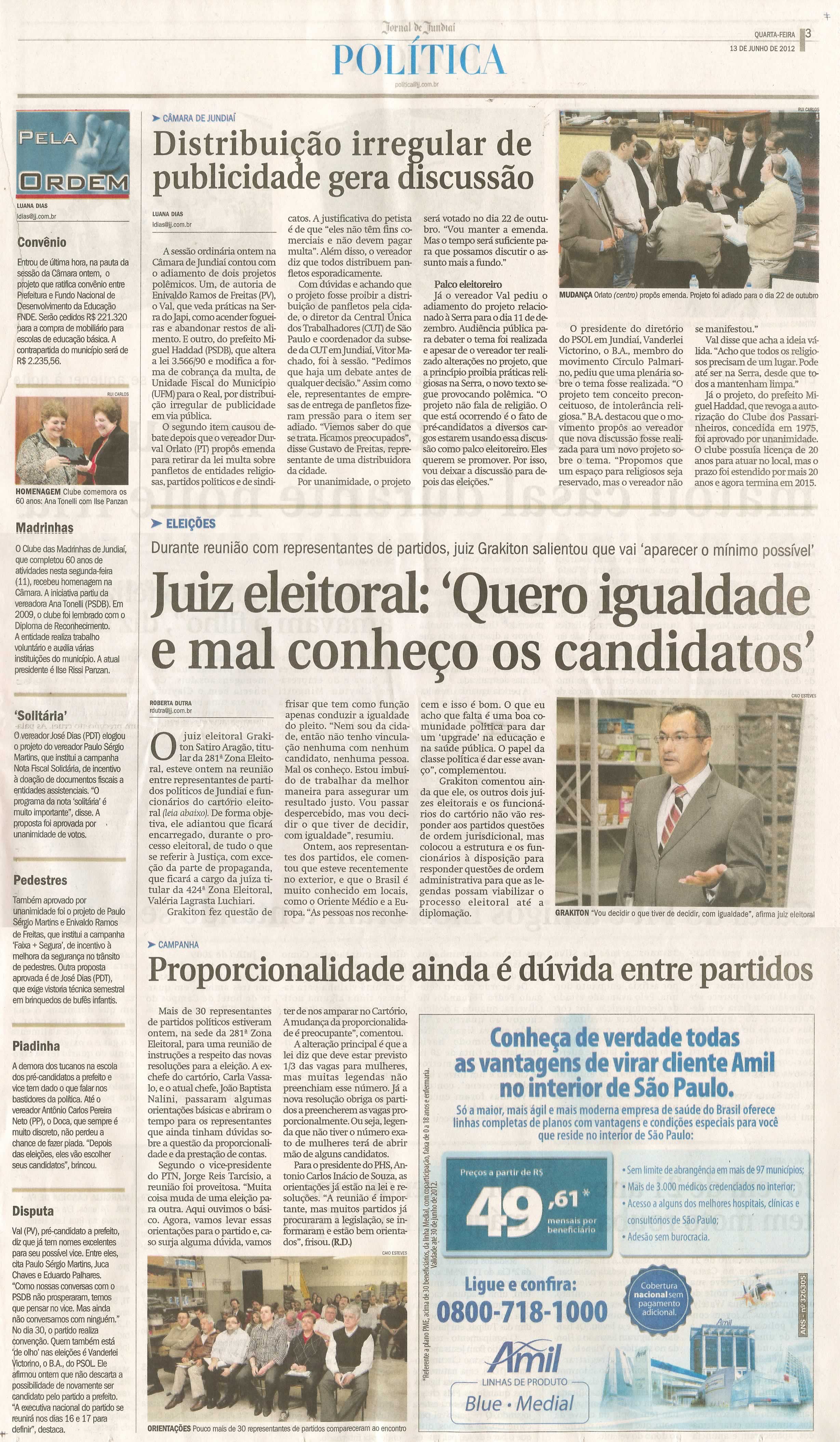 Jornal de Jundiaí - 13/06/2012