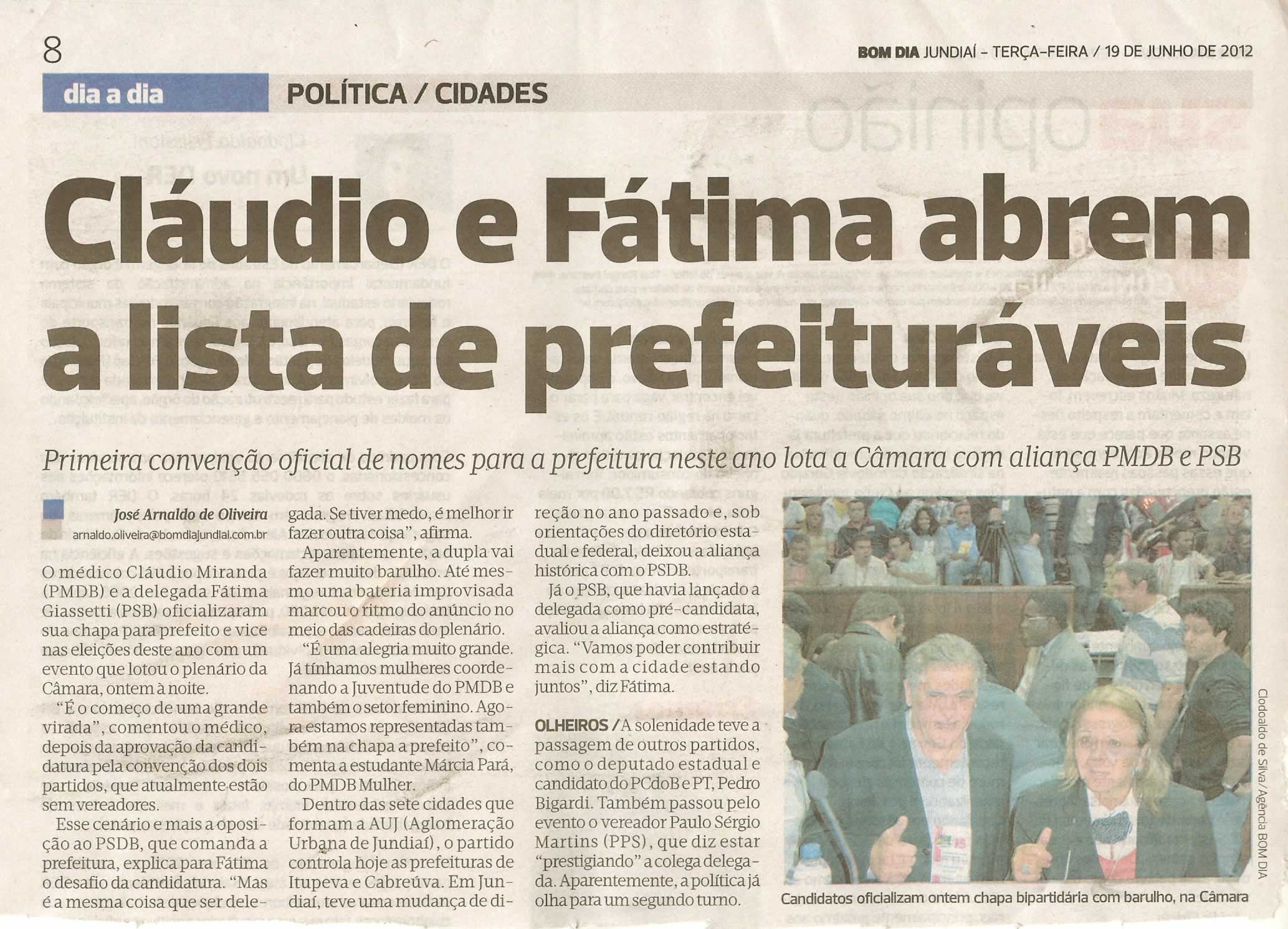 Bom Dia Jundiaí - 19/06/2012