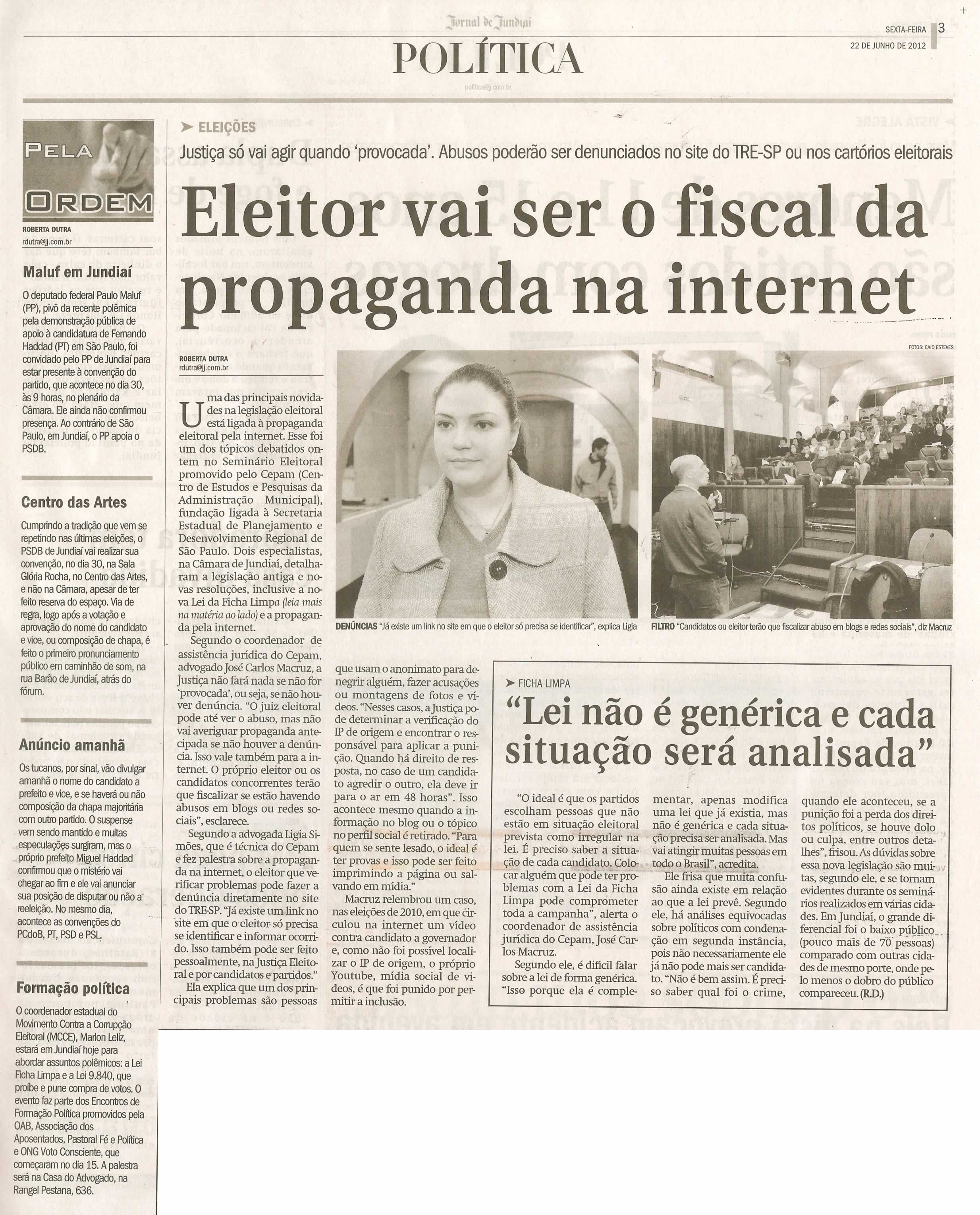 Jornal de Jundiaí - 22/06/2012