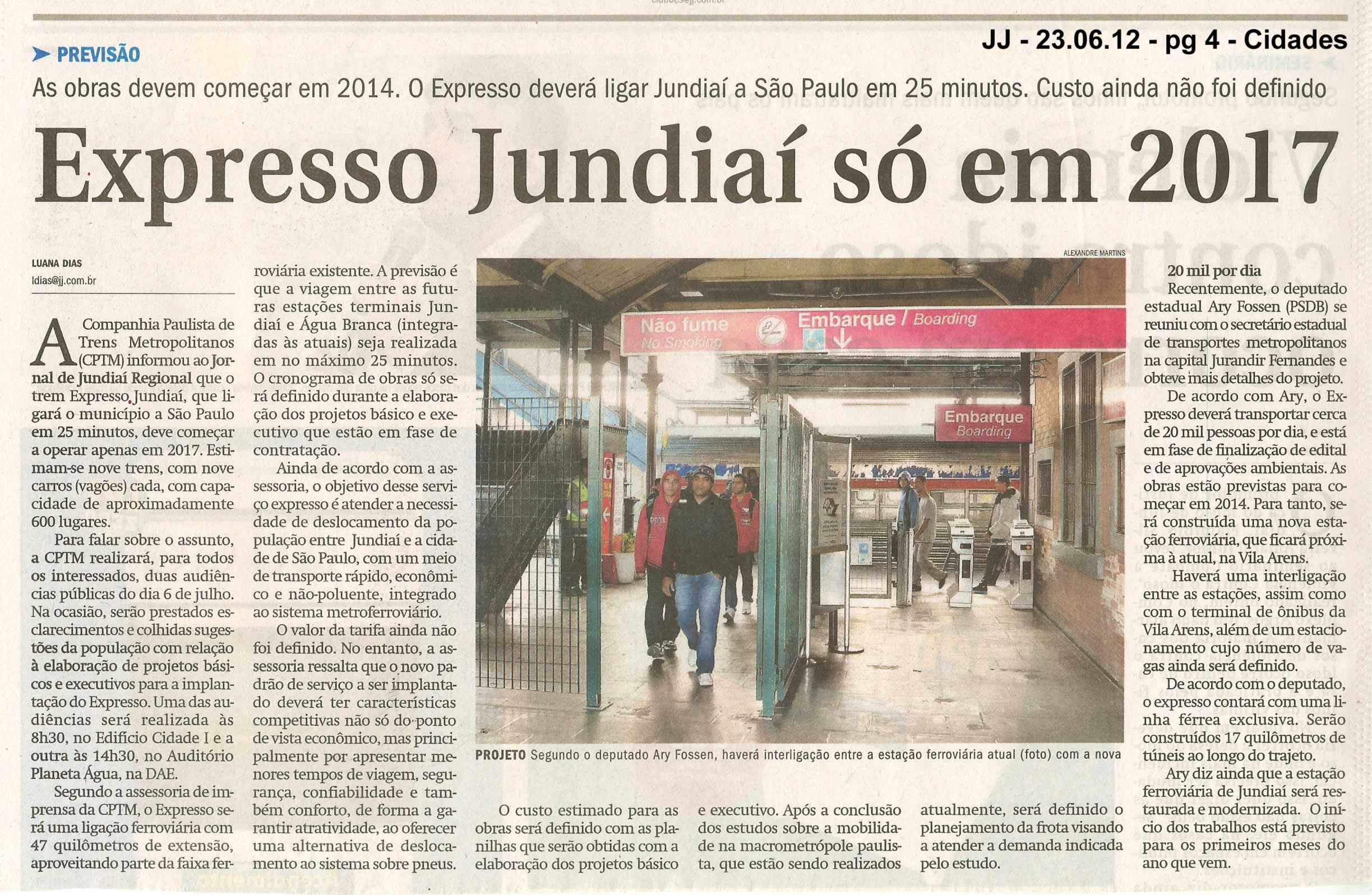 Jornal de Jundiaí - 23/06/2012