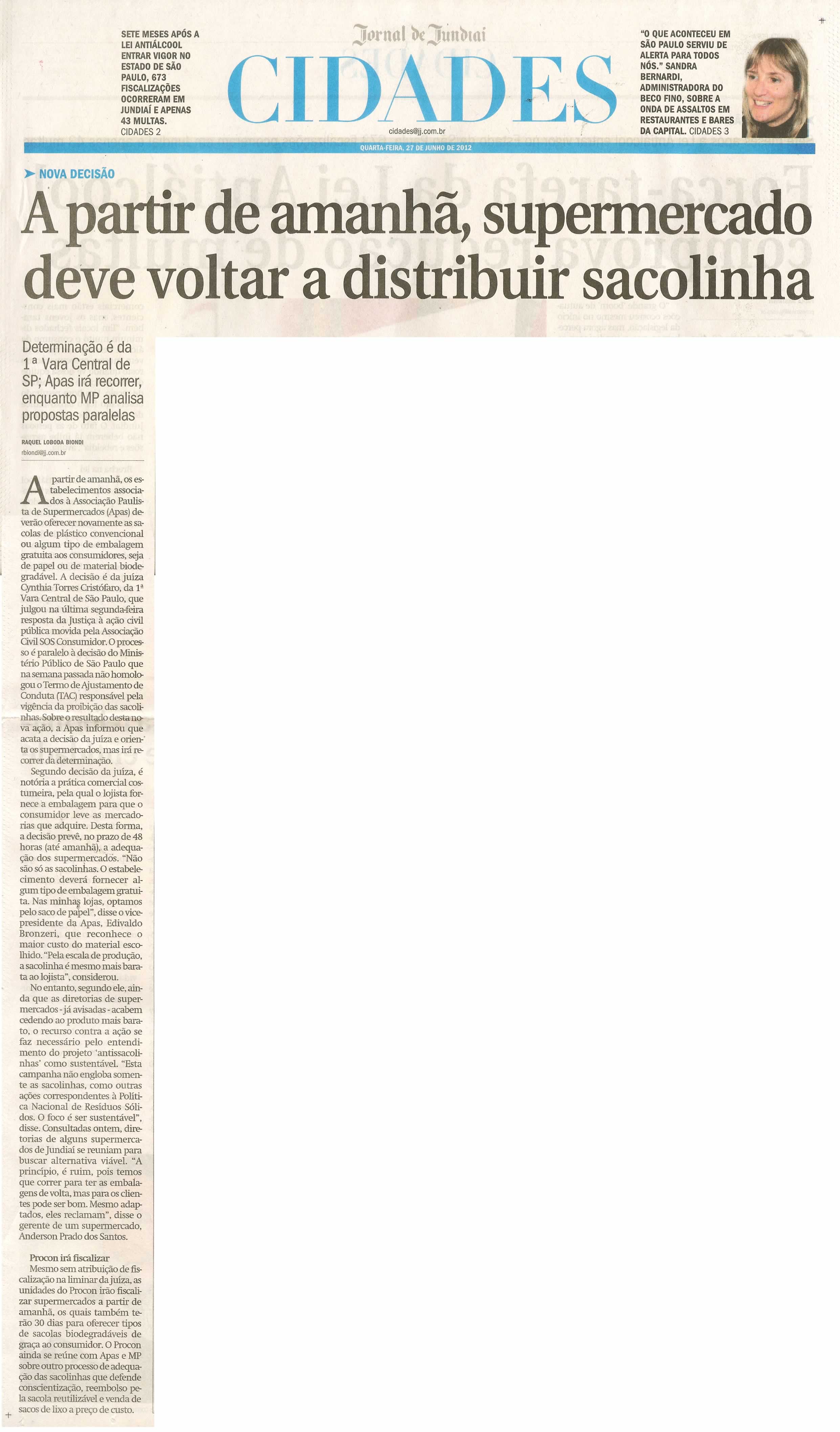 Jornal de Jundiaí - 27/06/2012