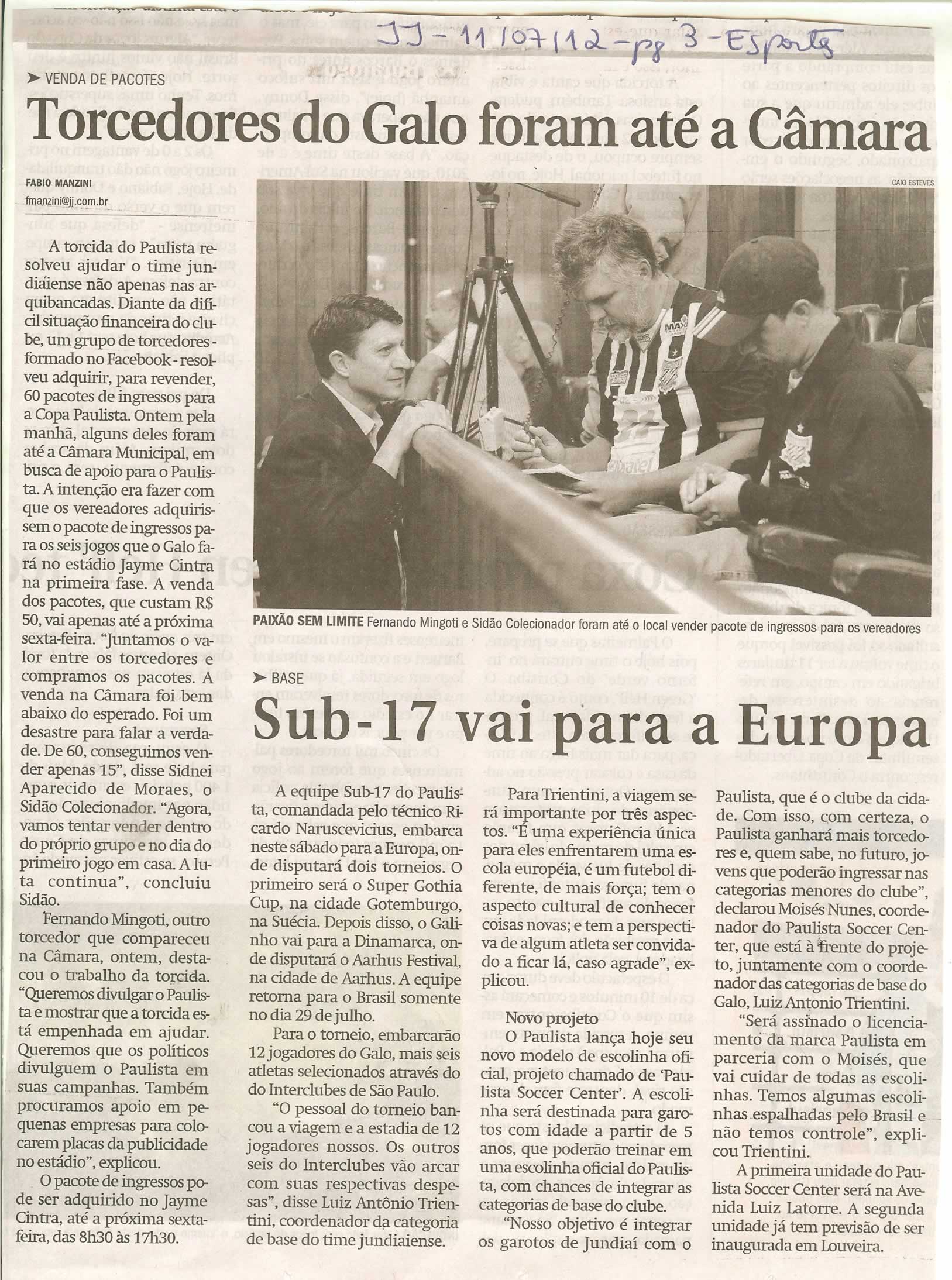 Jornal de Jundiaí - 11/07/2012