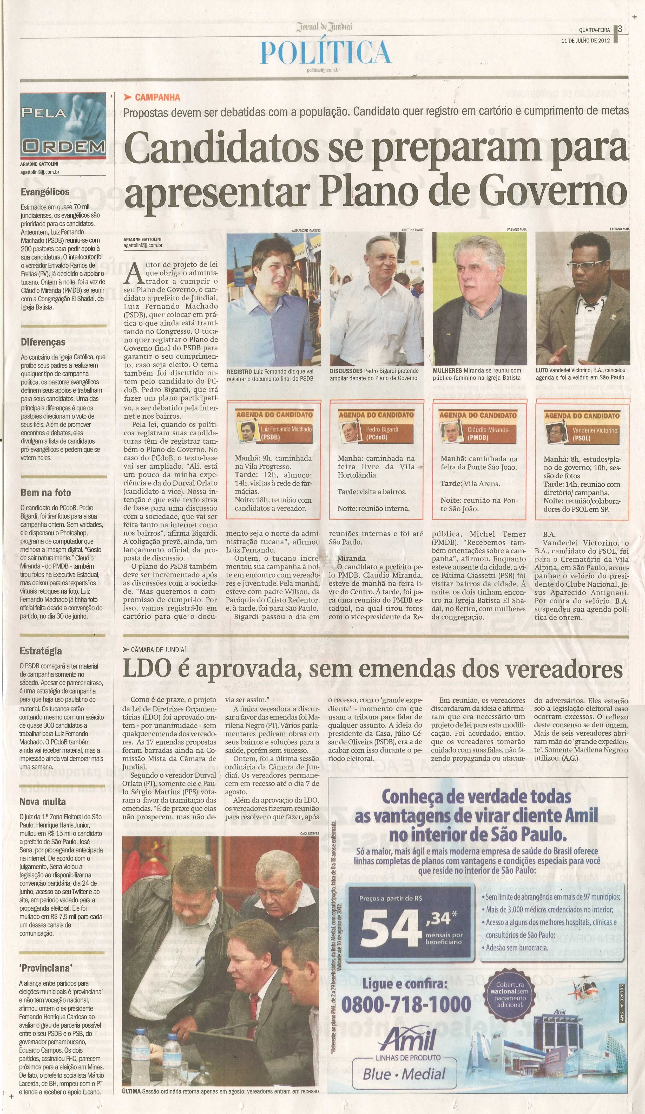 Jornal de Jundiaí - 11/07/2012