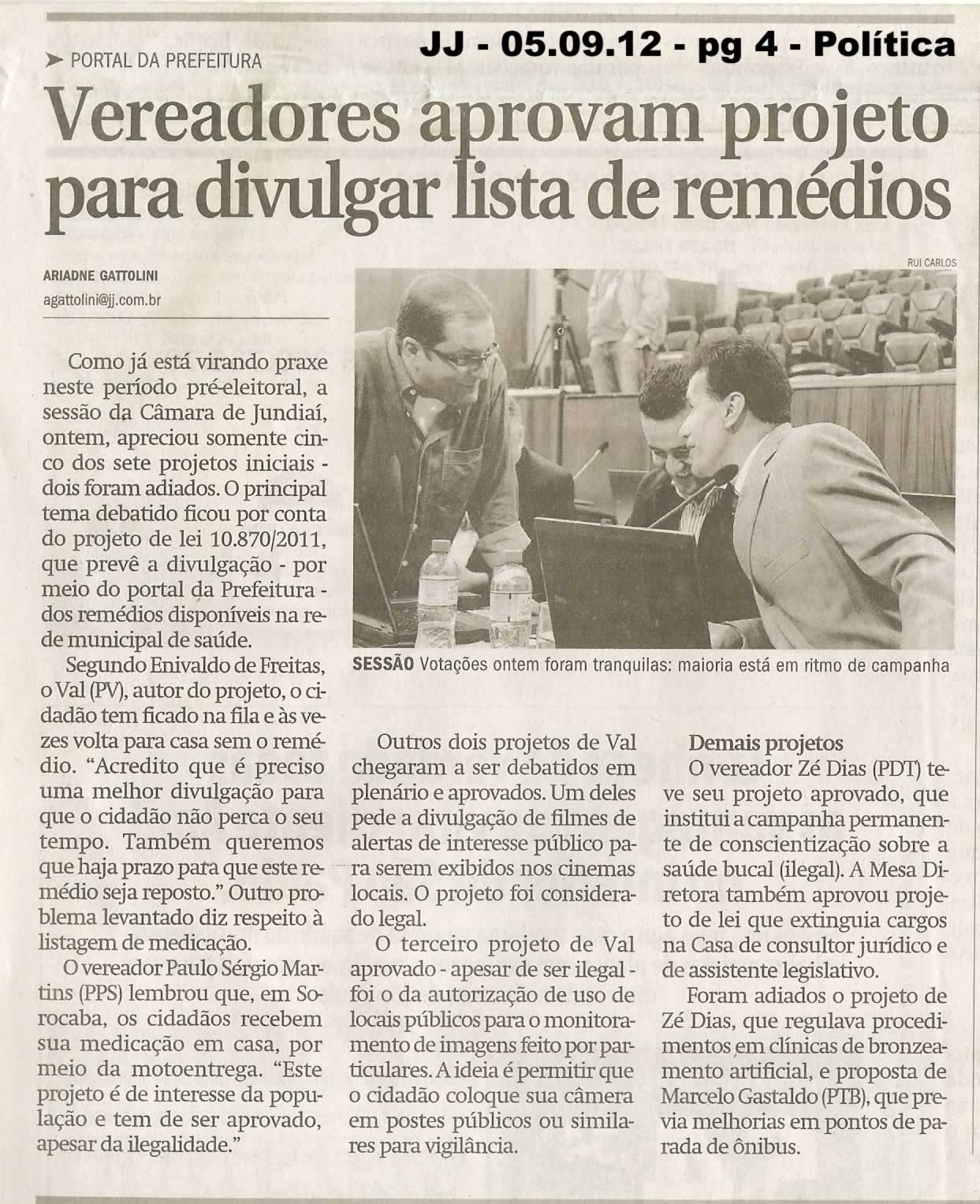Jornal de Jundiaí - 05/09/2012