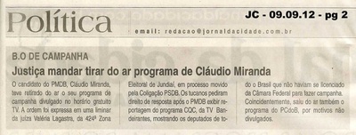 Jornal da Cidade - 09/09/2012