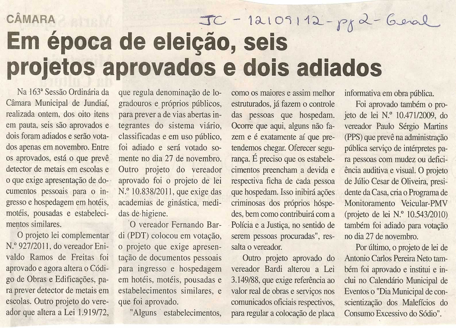 Jornal da Cidade - 12/09/2012