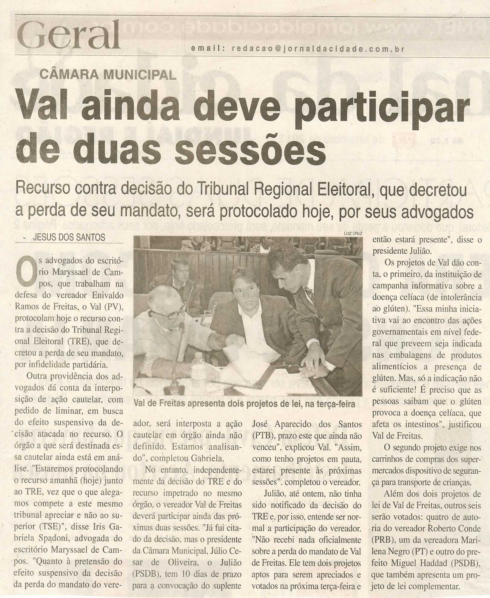 Jornal da Cidade - 22/09/2012