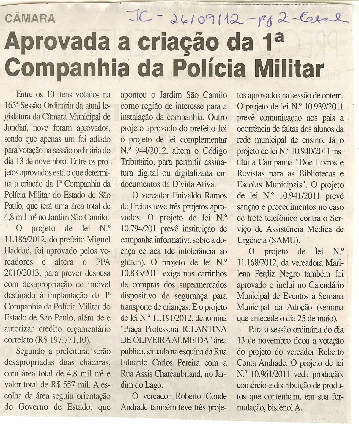 Jornal da Cidade - 26/09/2012