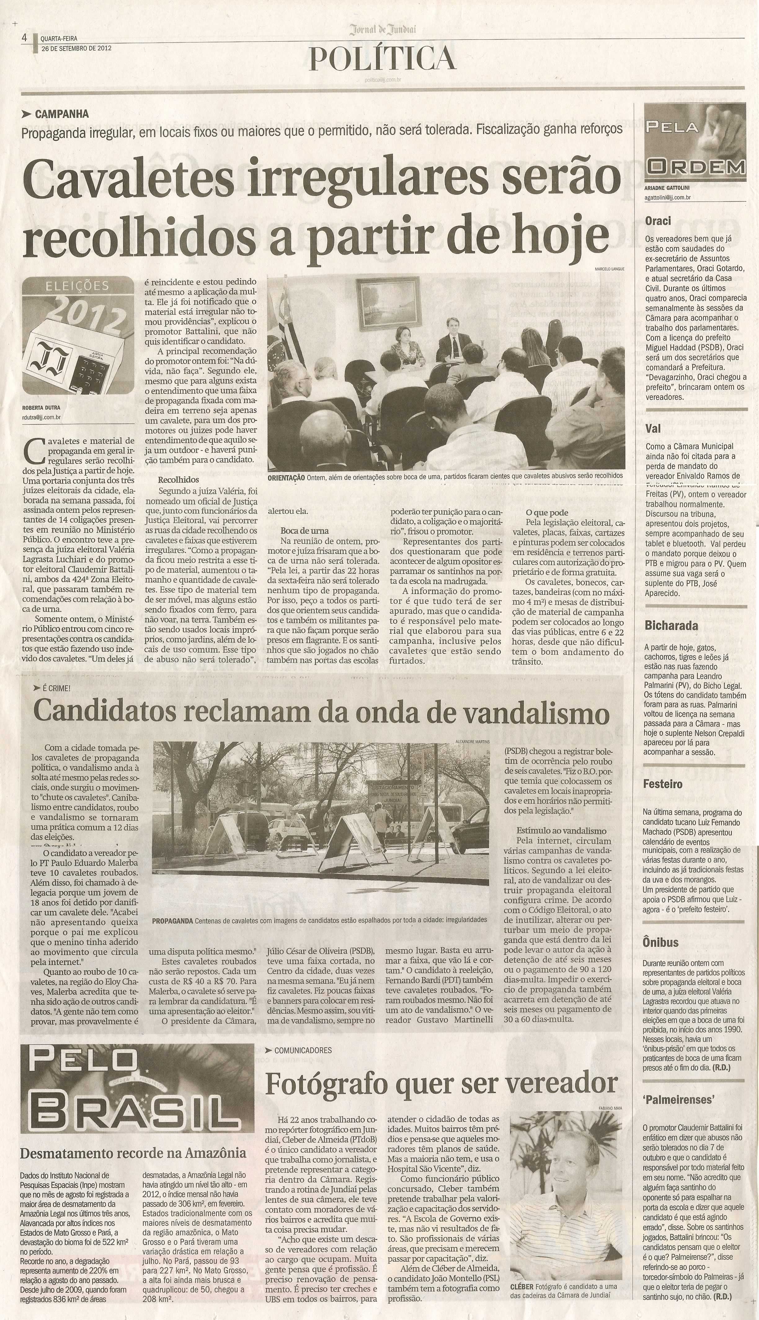 Jornal de Jundiaí - 26/09/2012