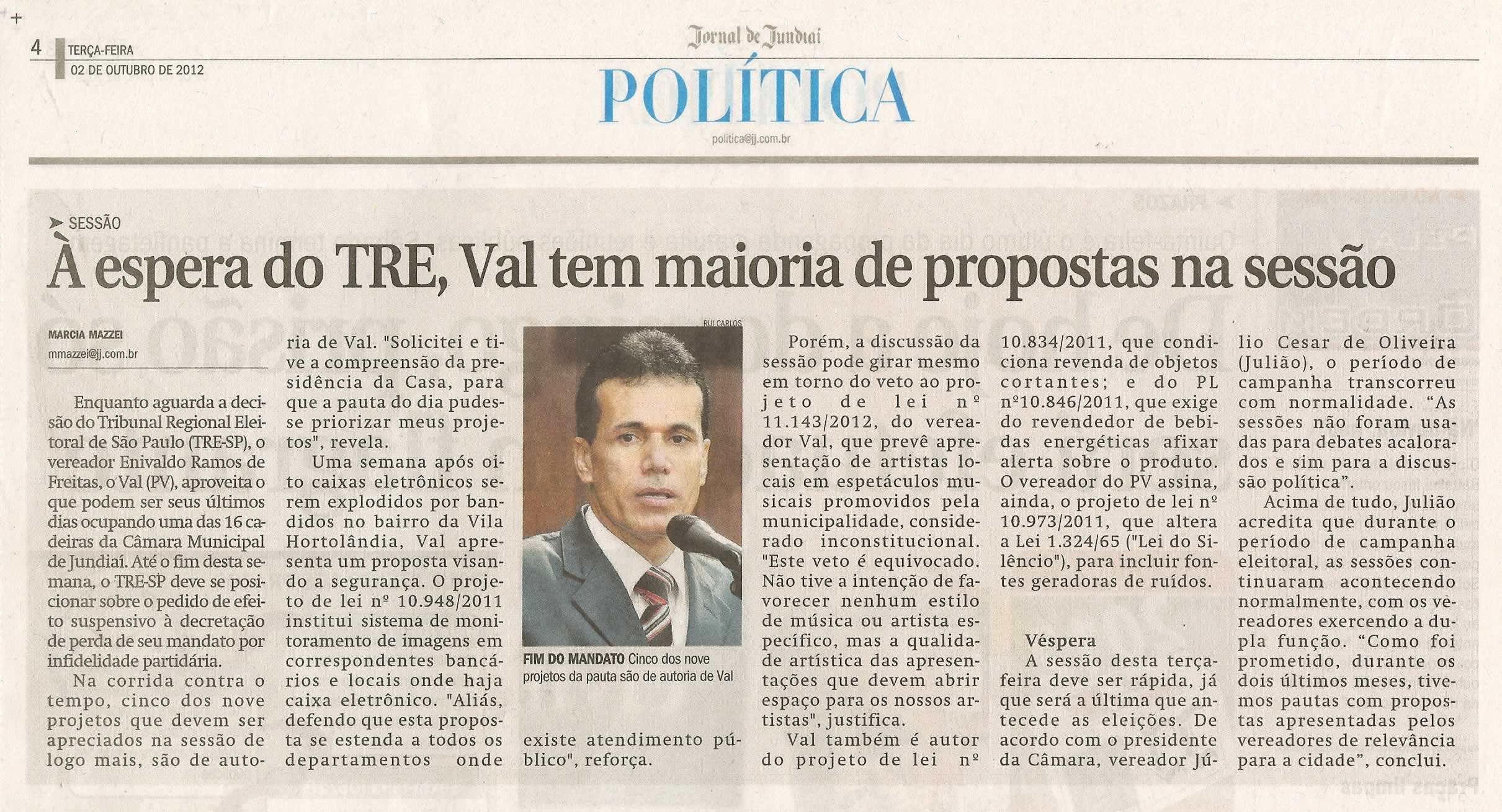 Jornal de Jundiaí - 02/10/2012