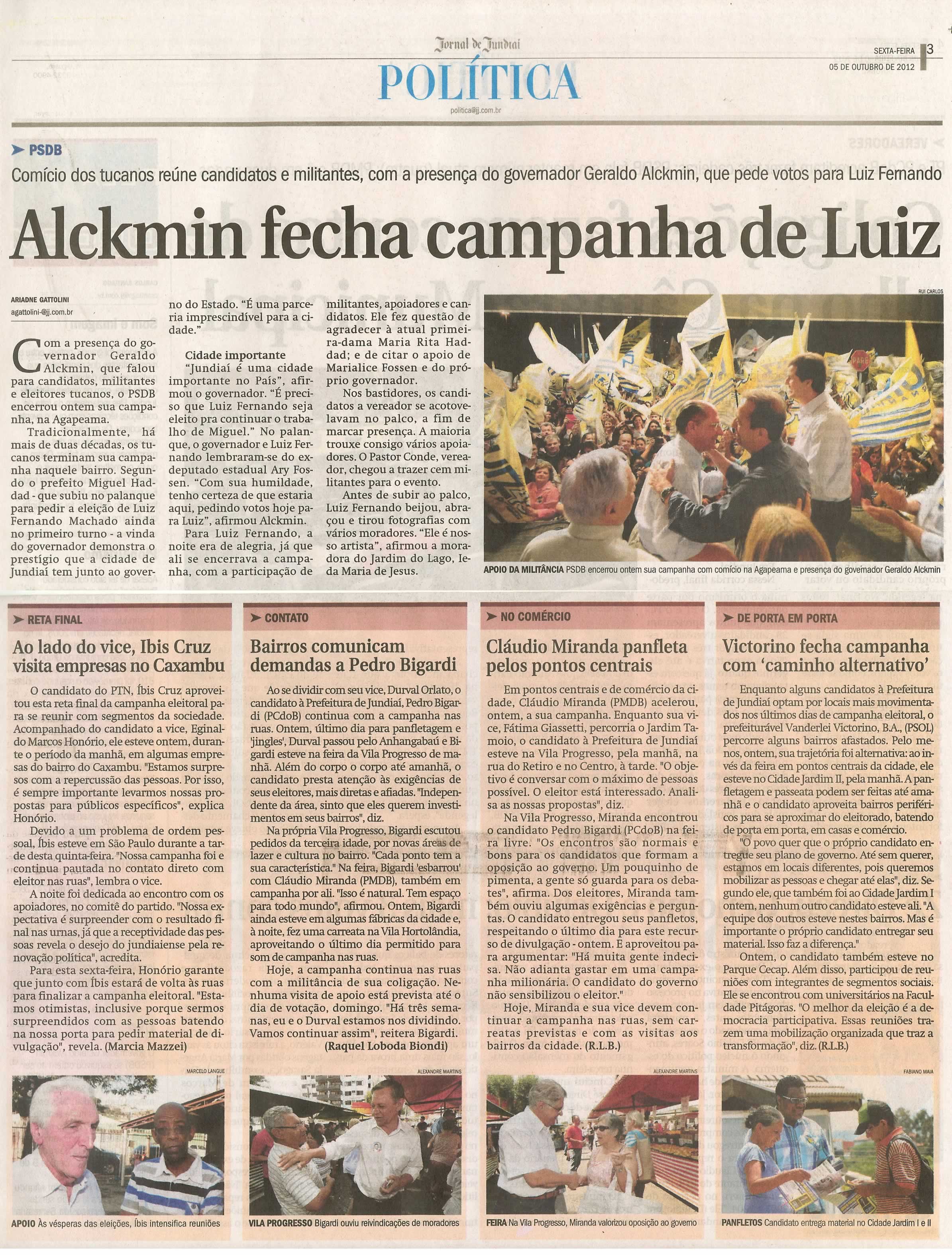 Jornal de Jundiaí - 05/10/2012