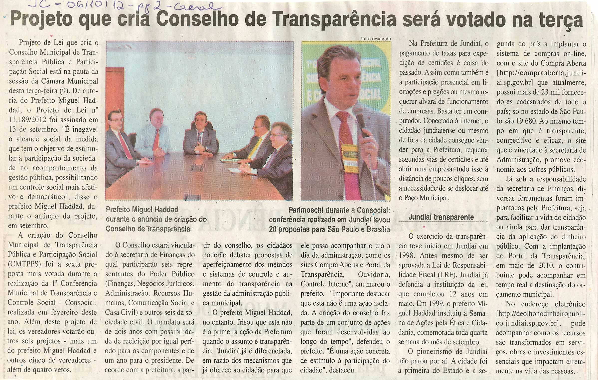 Jornal da Cidade - 06/10/2012