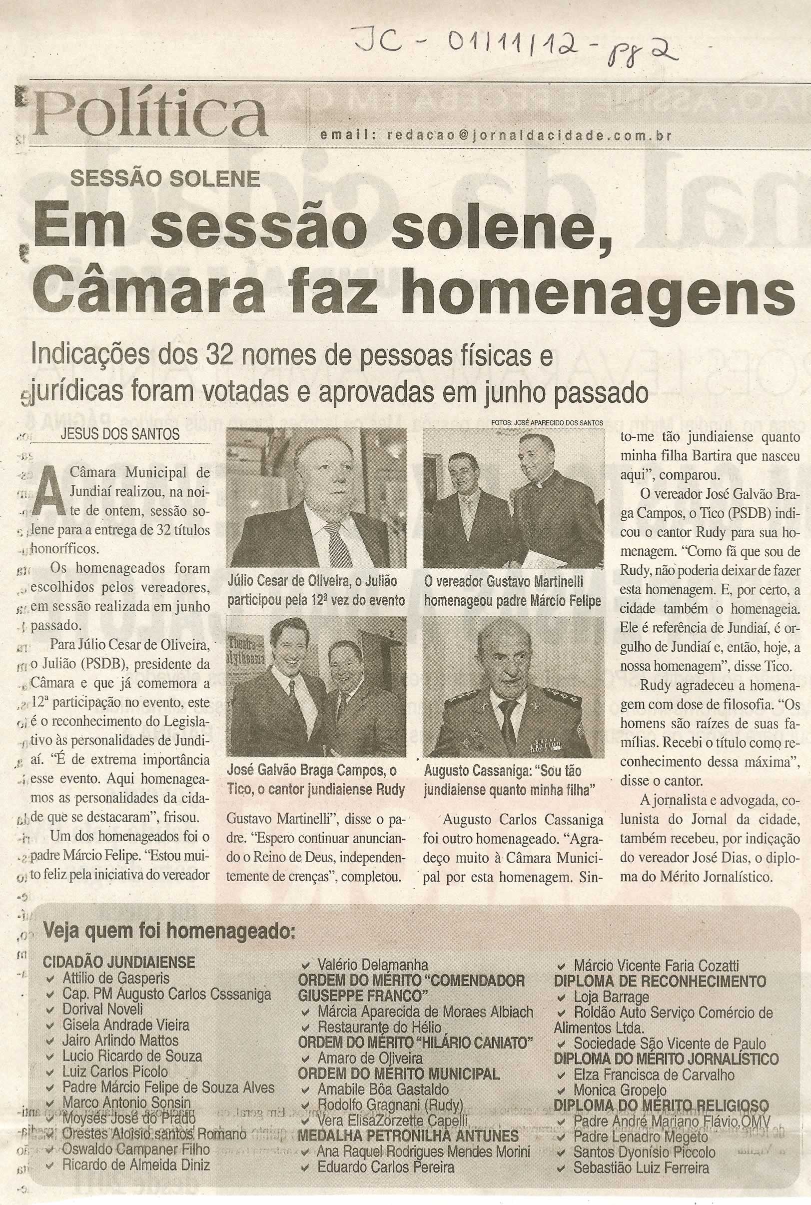 Jornal da Cidade - 01/11/2012