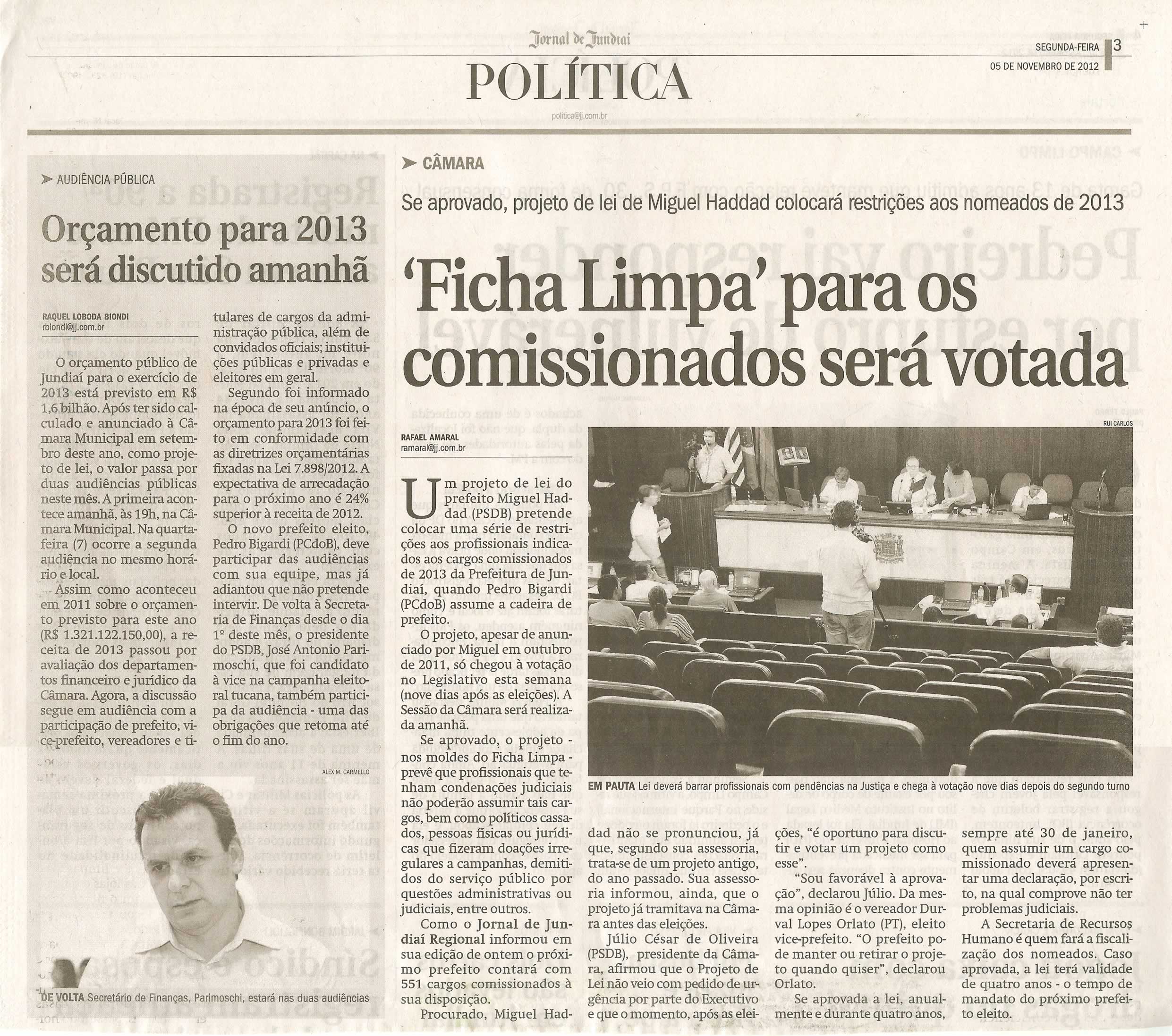 Jornal de Jundiaí - 05/11/2012