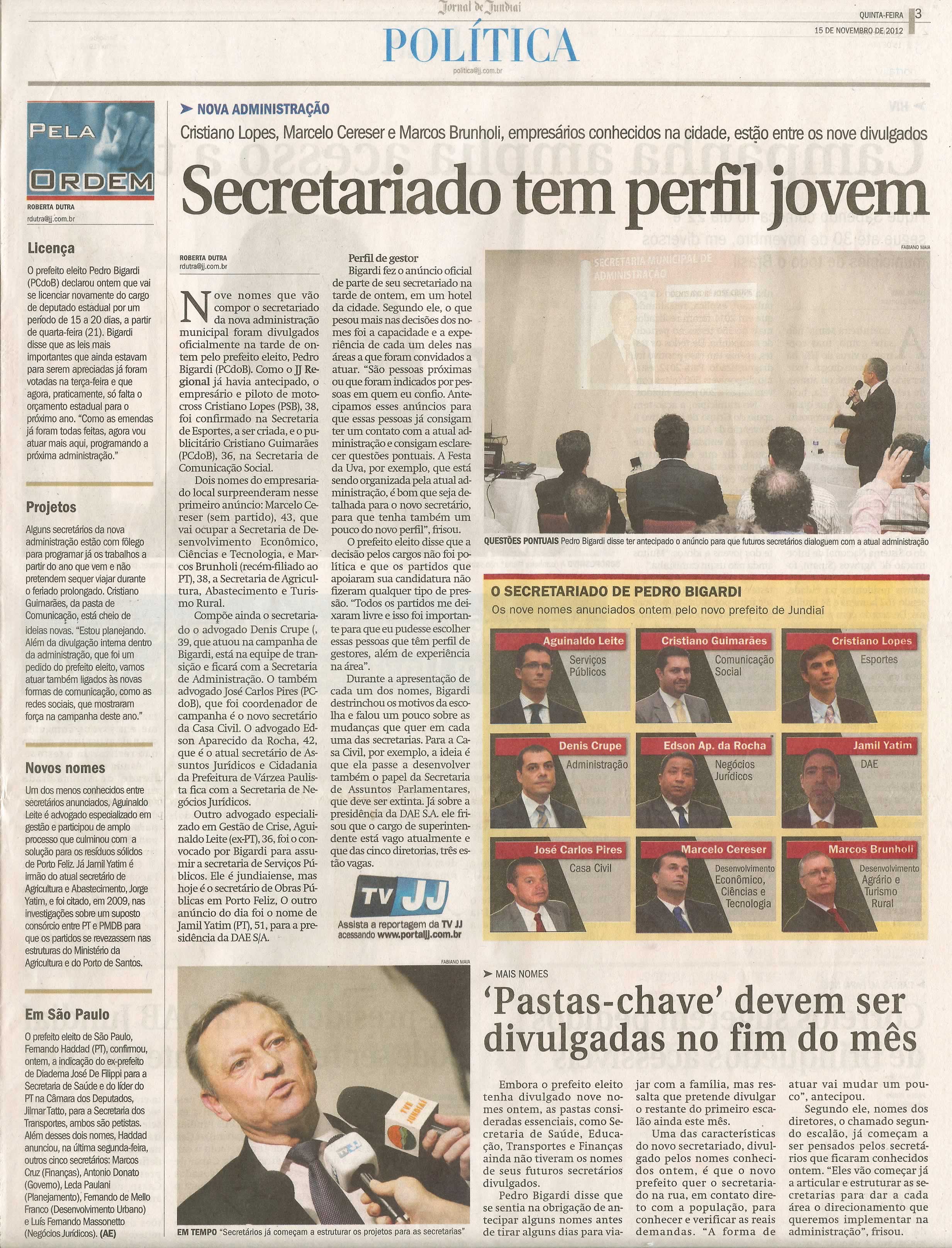 Jornal de Jundiaí - 15/11/2012