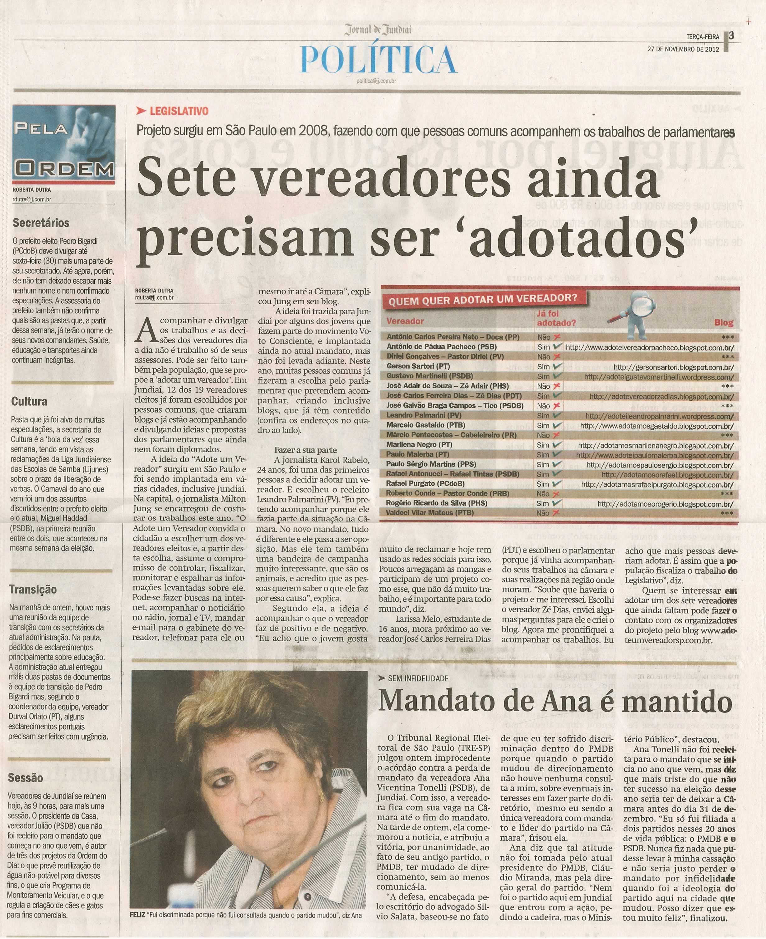 Jornal de Jundiaí - 27/11/2012