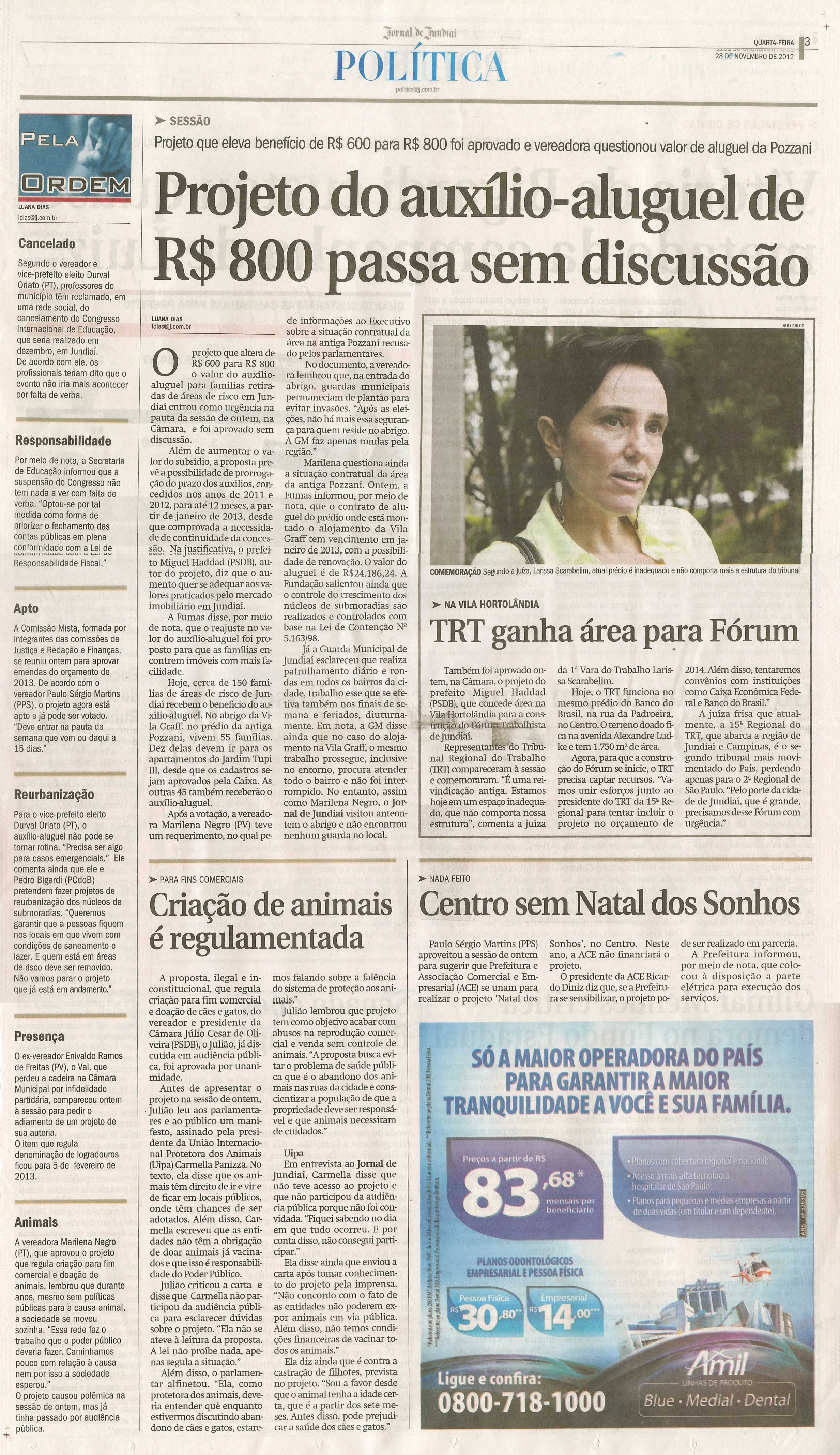Jornal de Jundiaí - 28/11/2012