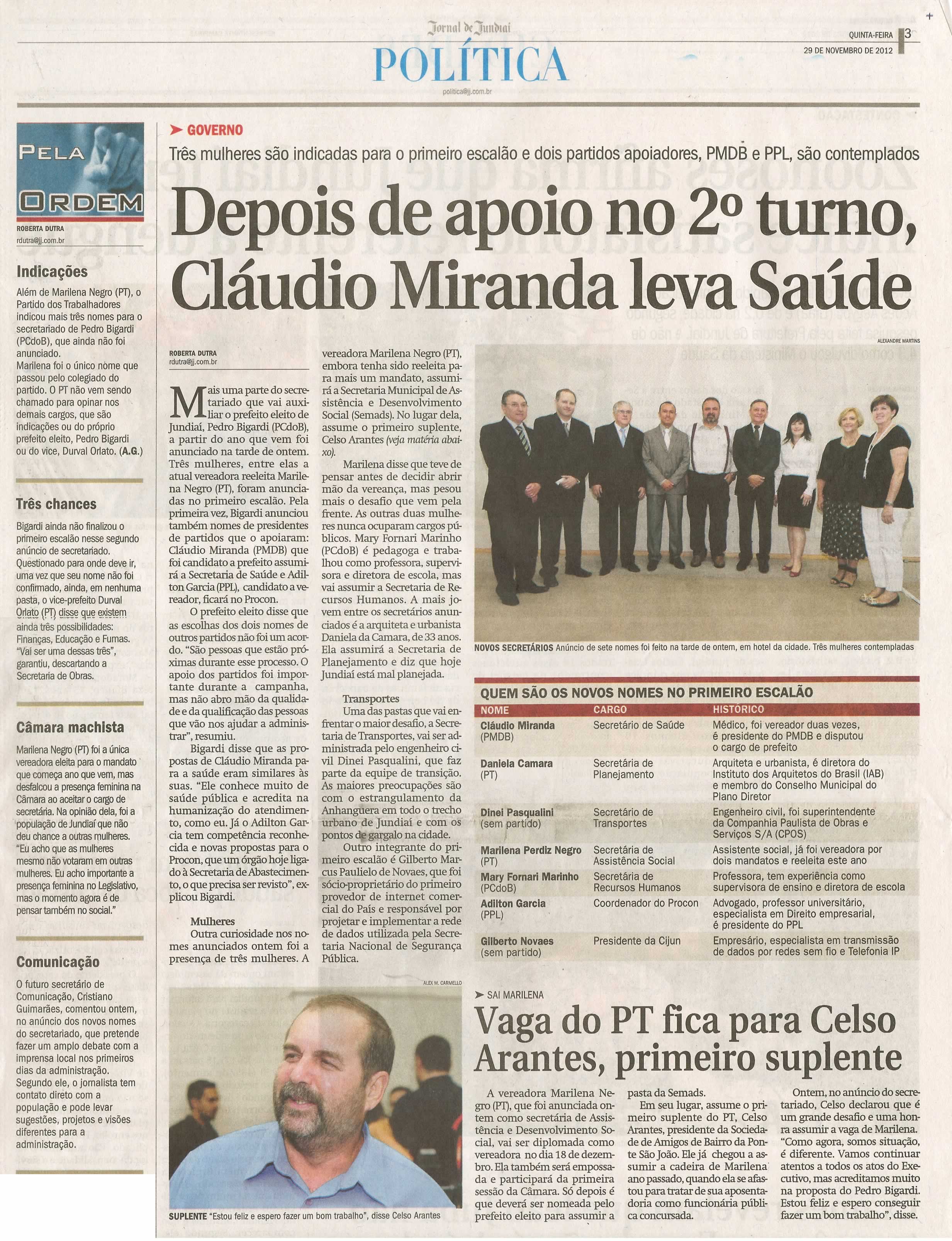 Jornal de Jundiaí - 29/11/2012