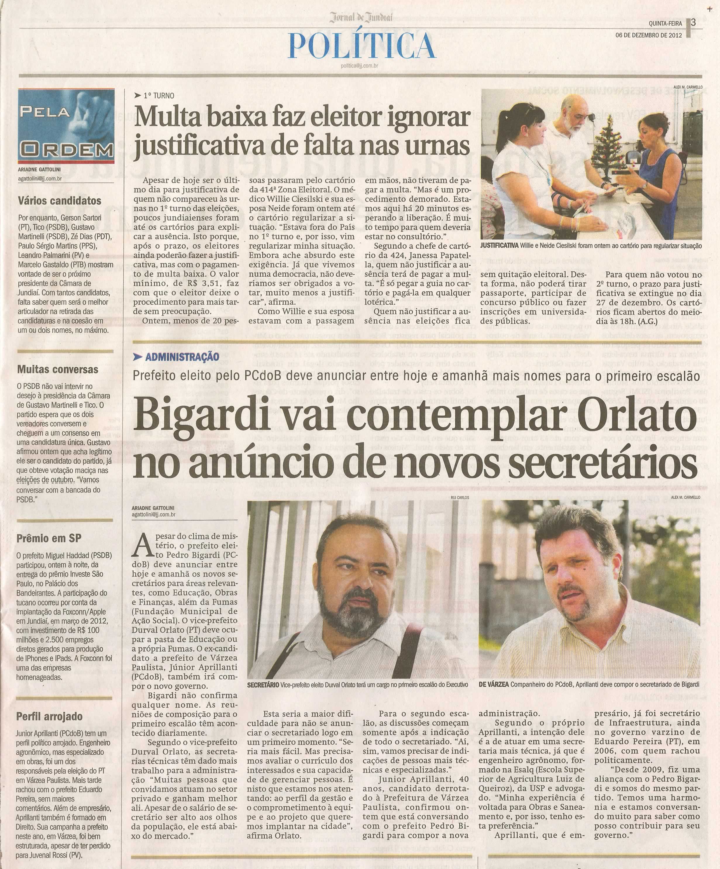 Jornal de Jundiaí - 06/12/2012