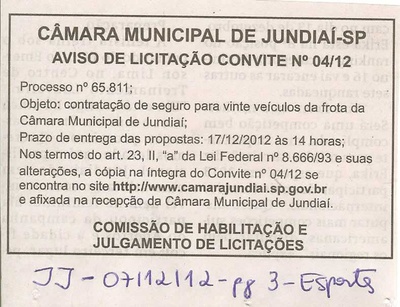 Jornal de Jundiaí - 07/12/2012