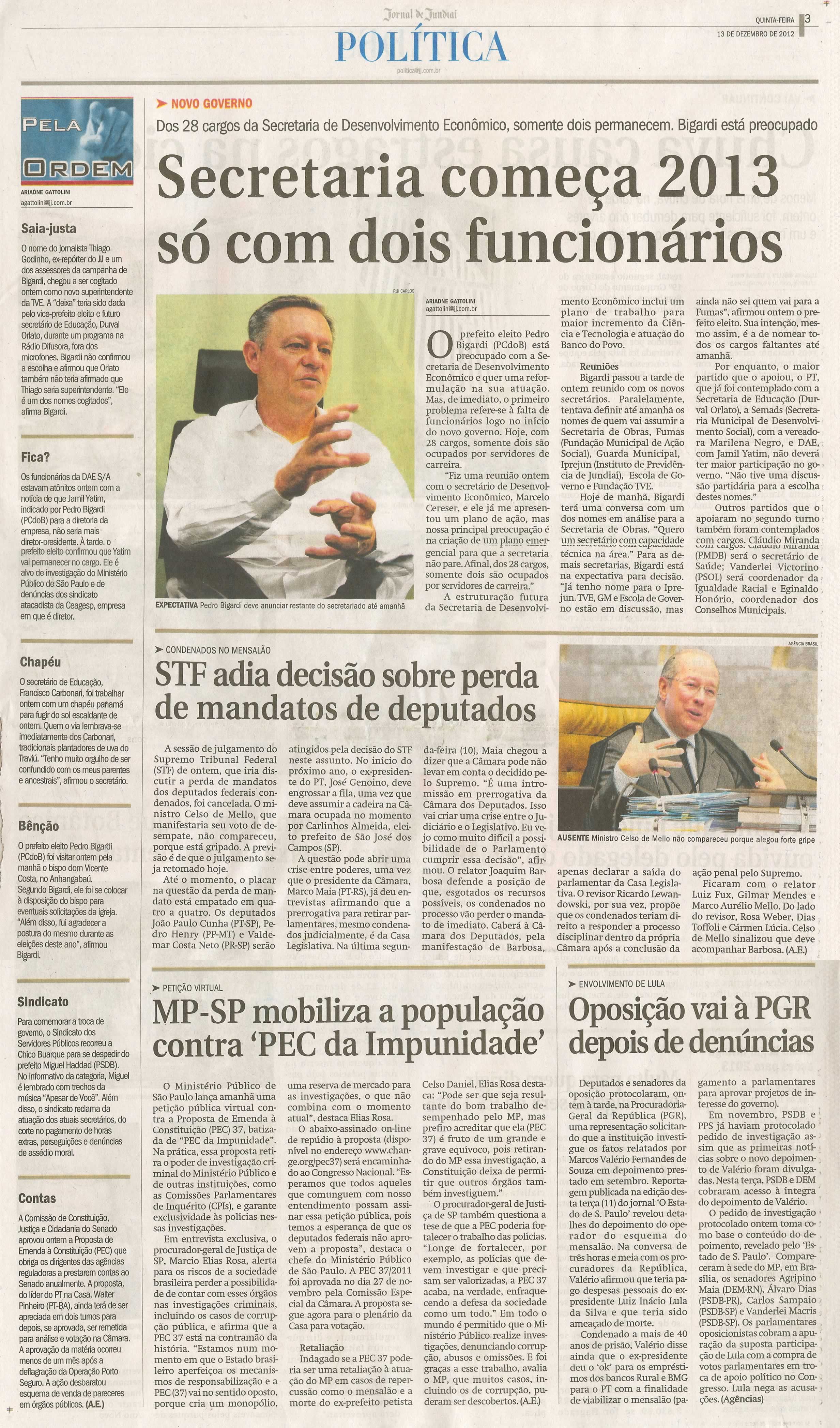 Jornal de Jundiaí - 13/12/2012