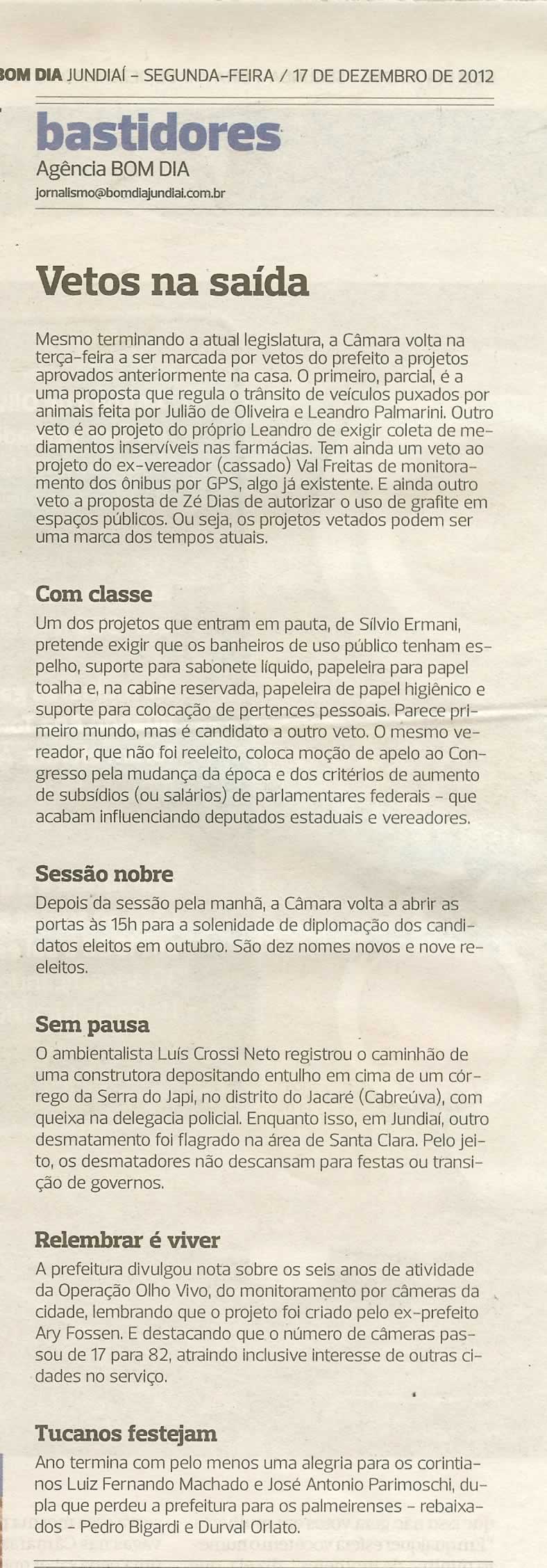 Bom Dia Jundiaí - 17/12/2012
