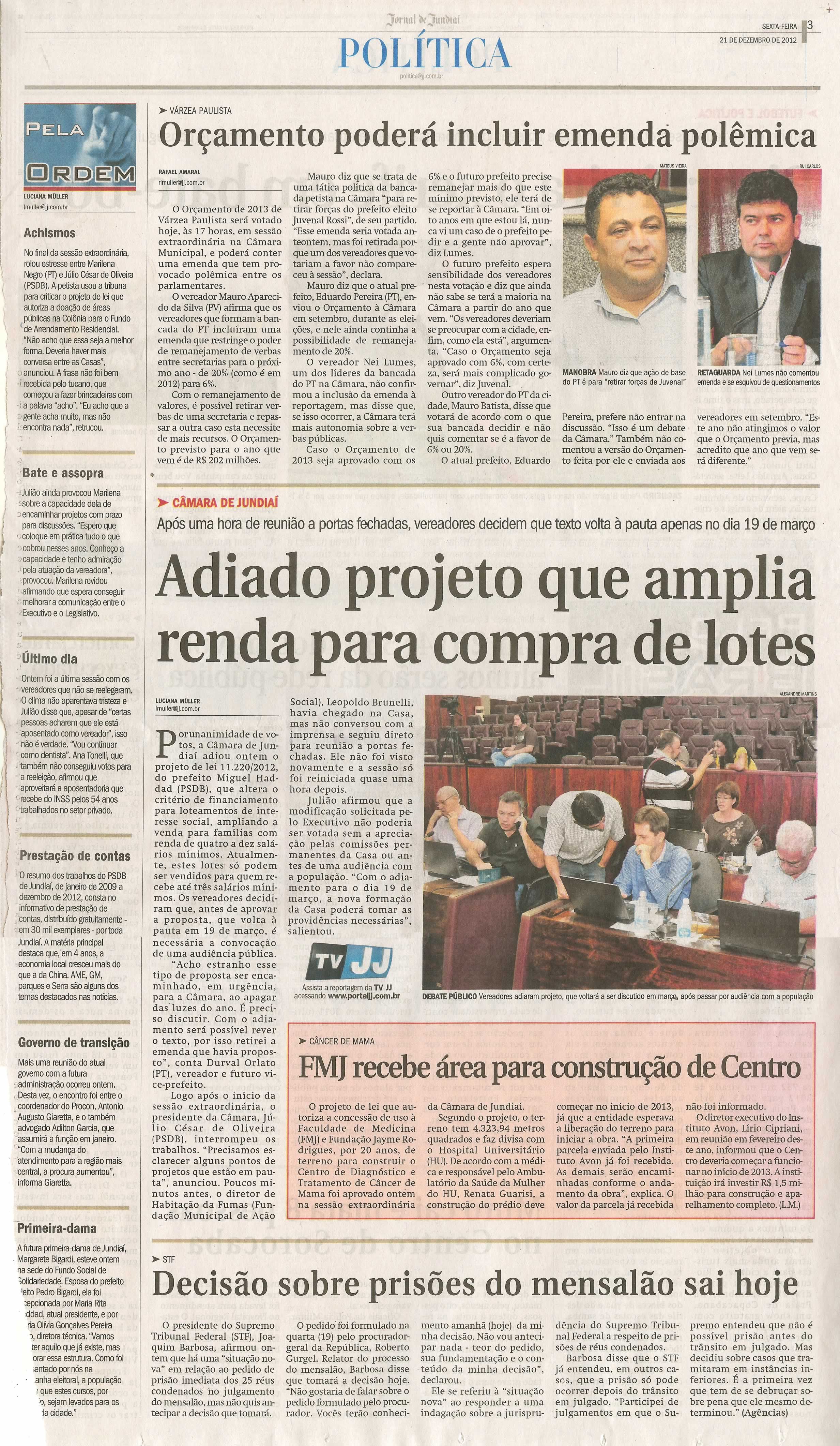 Jornal de Jundiaí - 21/12/2012
