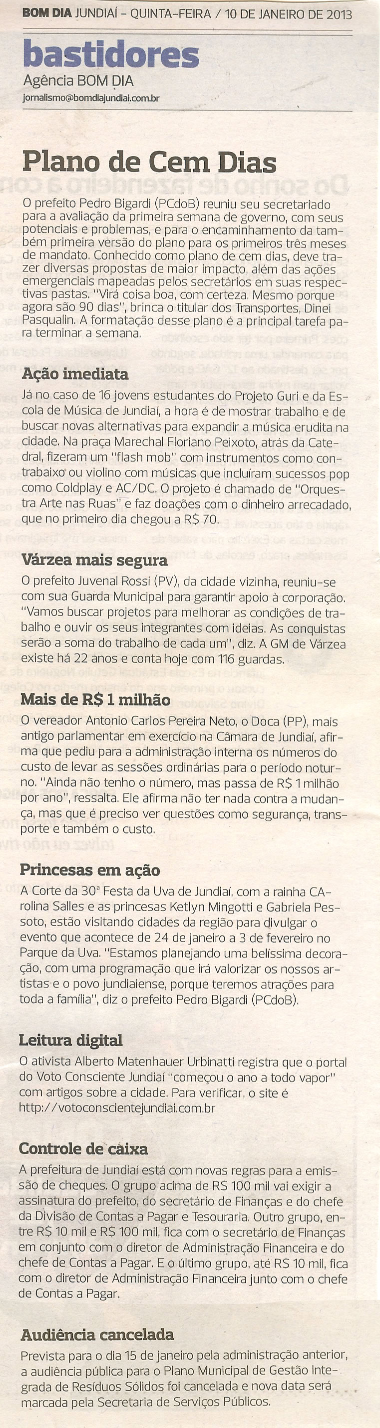 Bom Dia Jundiaí - 10/01/2013