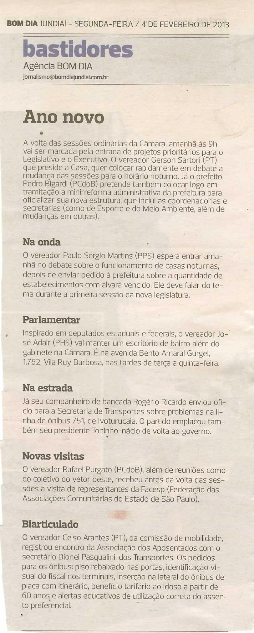 Bom Dia Jundiaí - 04/02/2013
