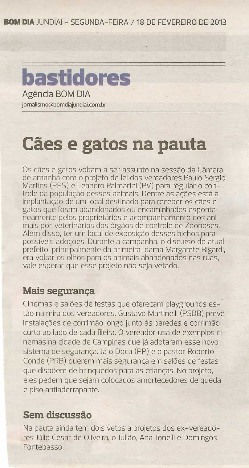 Bom Dia Jundiaí - 18/02/2013