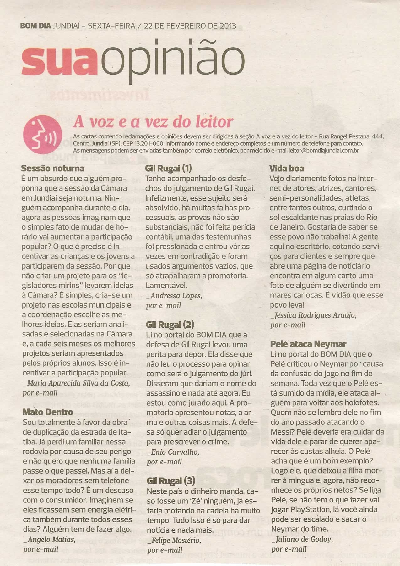 Bom Dia Jundiaí - 22/02/2013