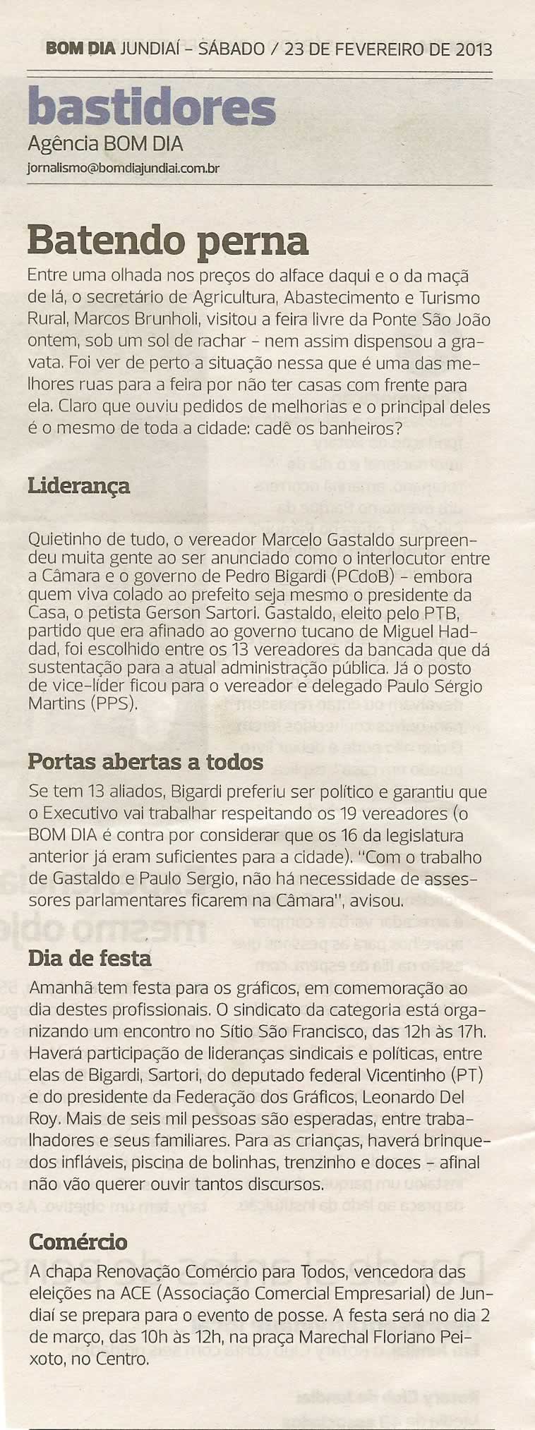 Bom Dia Jundiaí - 23/02/2013